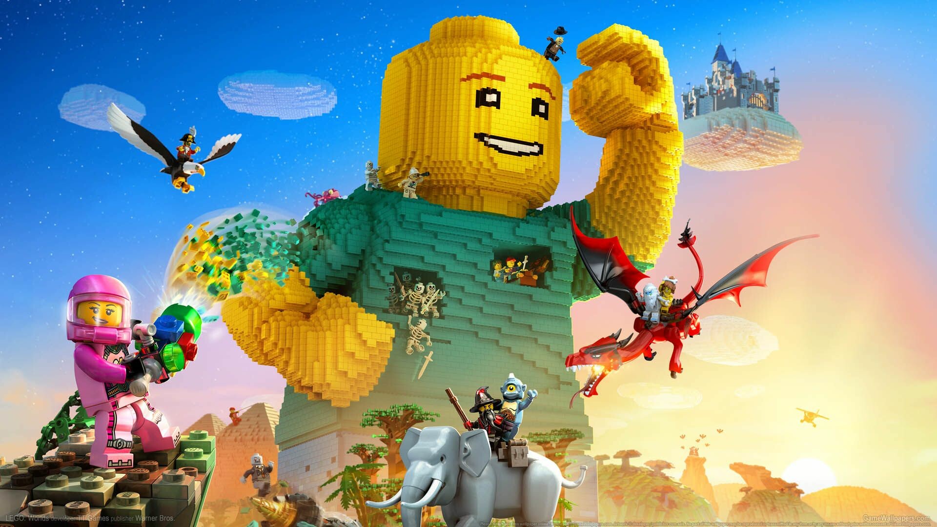 Lego: One of the most popular toys of all time. 1920x1080 Full HD Background.
