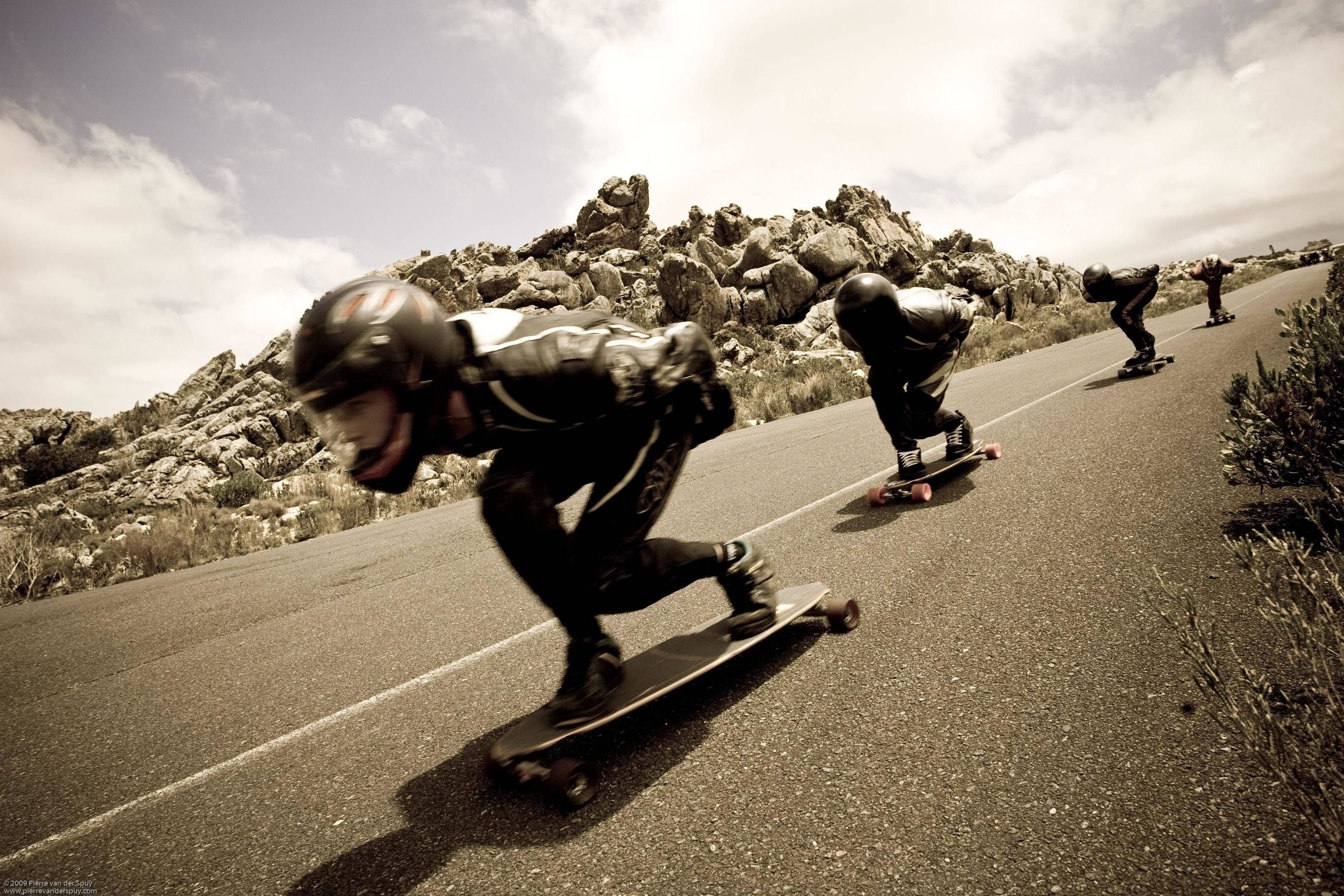 Longboarding: Downhill skateboard racing, Stand-up style competition. 2810x1870 HD Wallpaper.