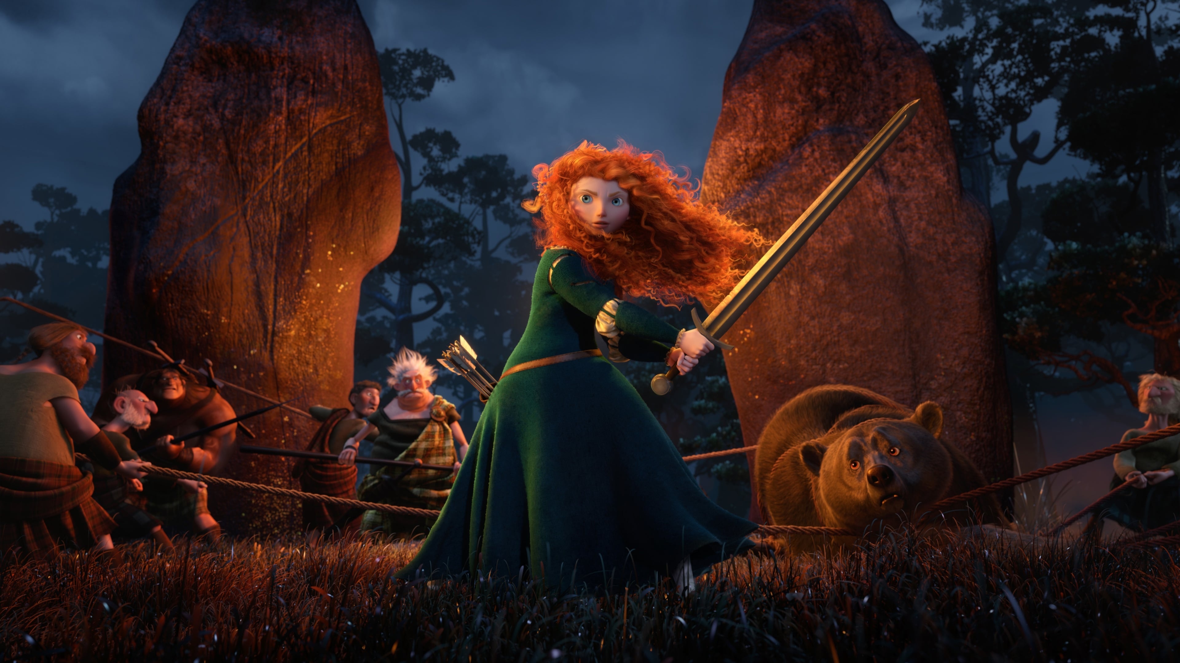 Brave 2012 backdrops, Scottish Highlands, Princess Merida, Epic journey, 3840x2160 4K Desktop