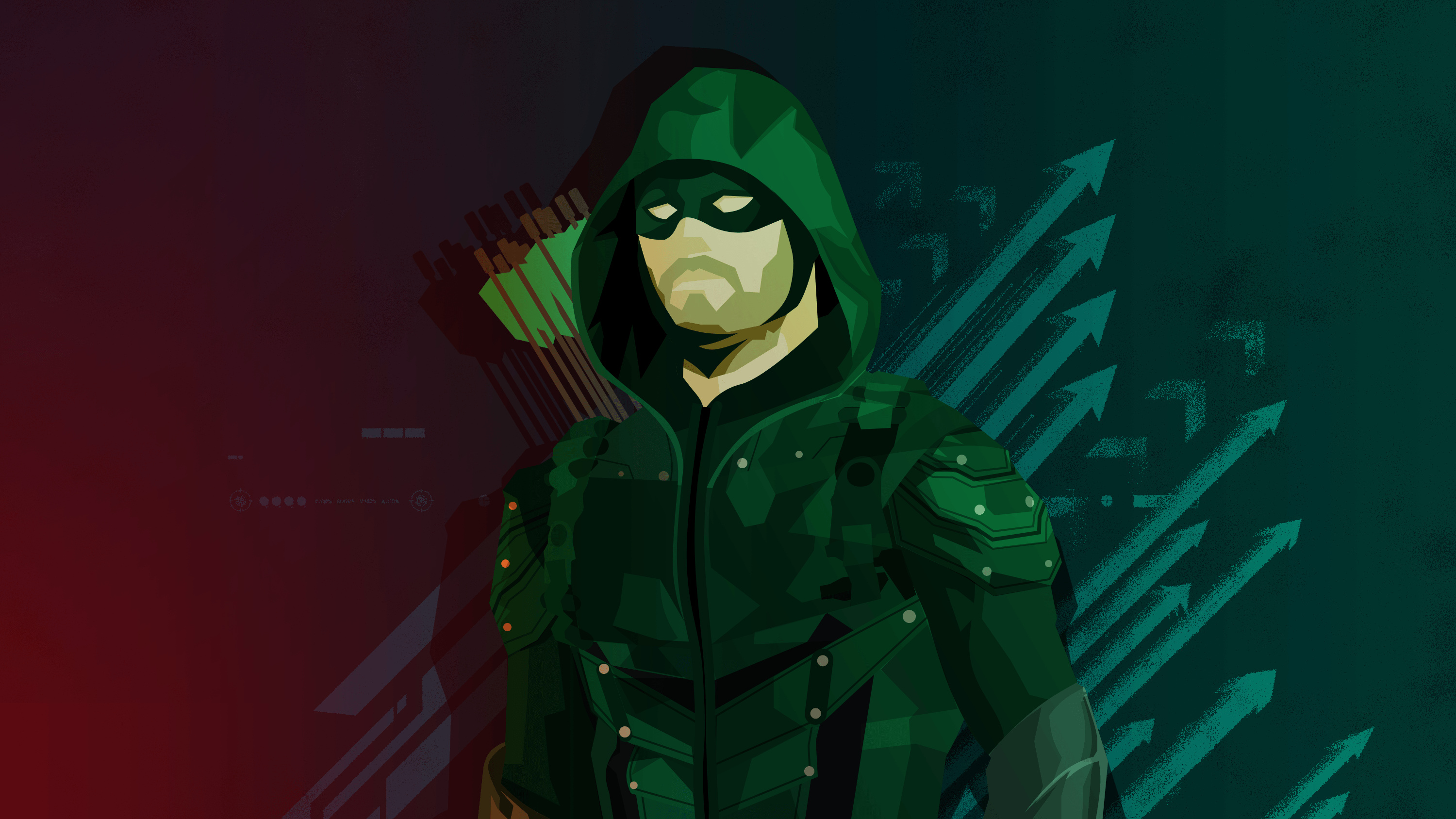 Green Arrow and Flash: A secret vigilante whose weapon of choice is a bow and arrow. 3000x1690 HD Background.