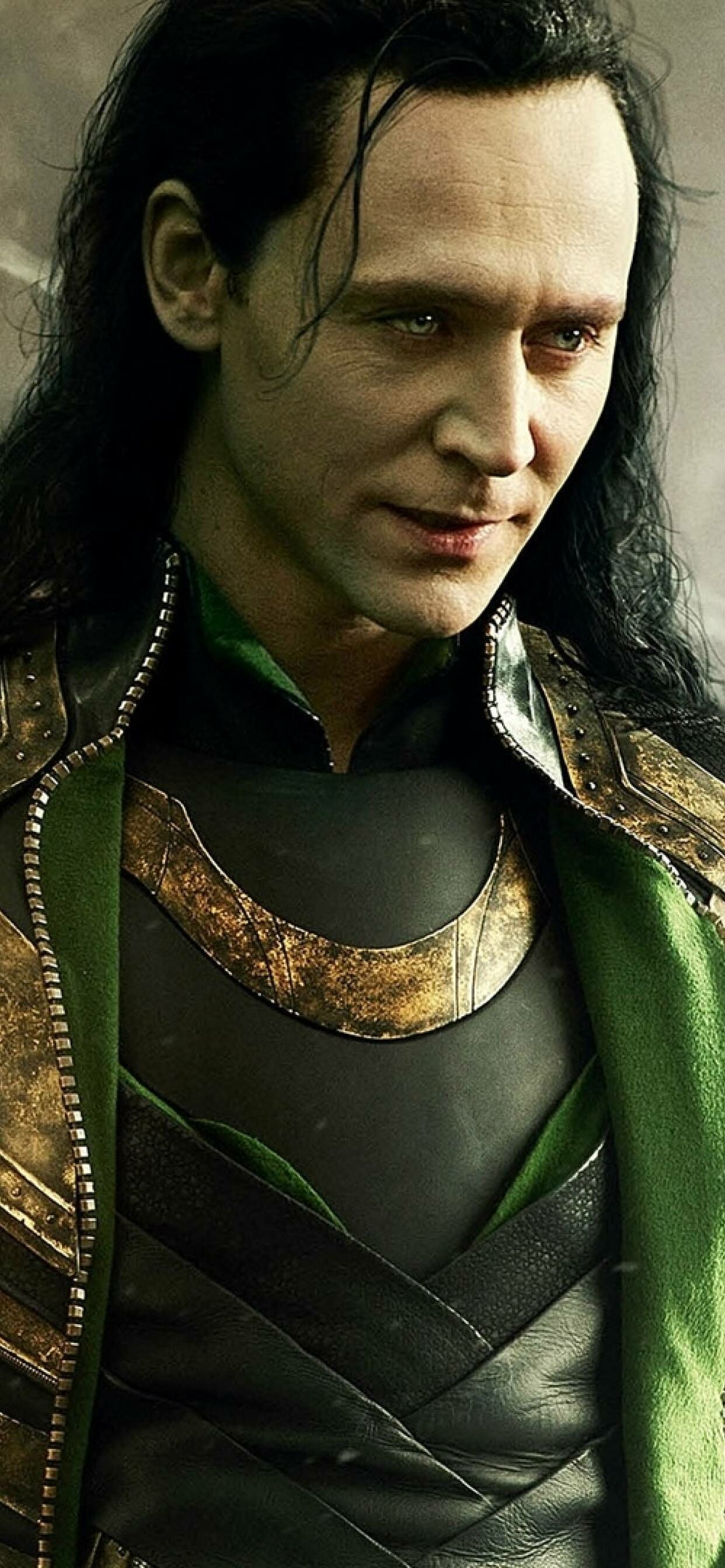 Loki: Tom Hiddleston, Born a Frost Giant and abandoned as an infant by his father Laufey. 1250x2690 HD Background.