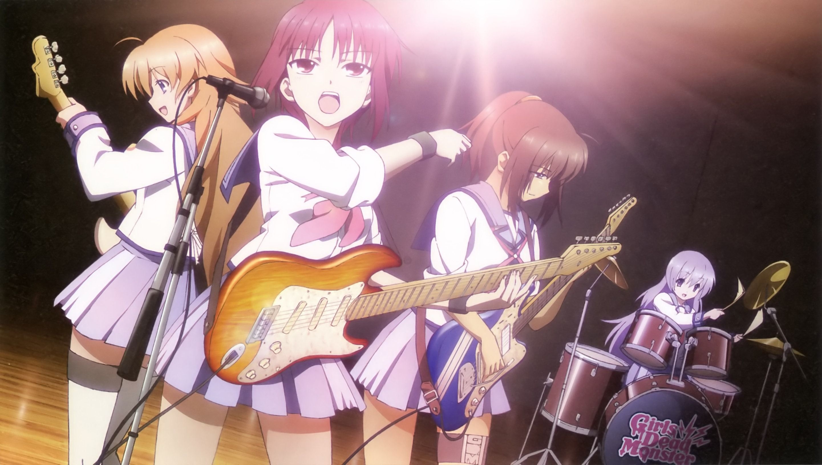 Angel Beats! (Anime): Girls Dead Monster, GirlDeMo, Fictional band. 2890x1640 HD Background.