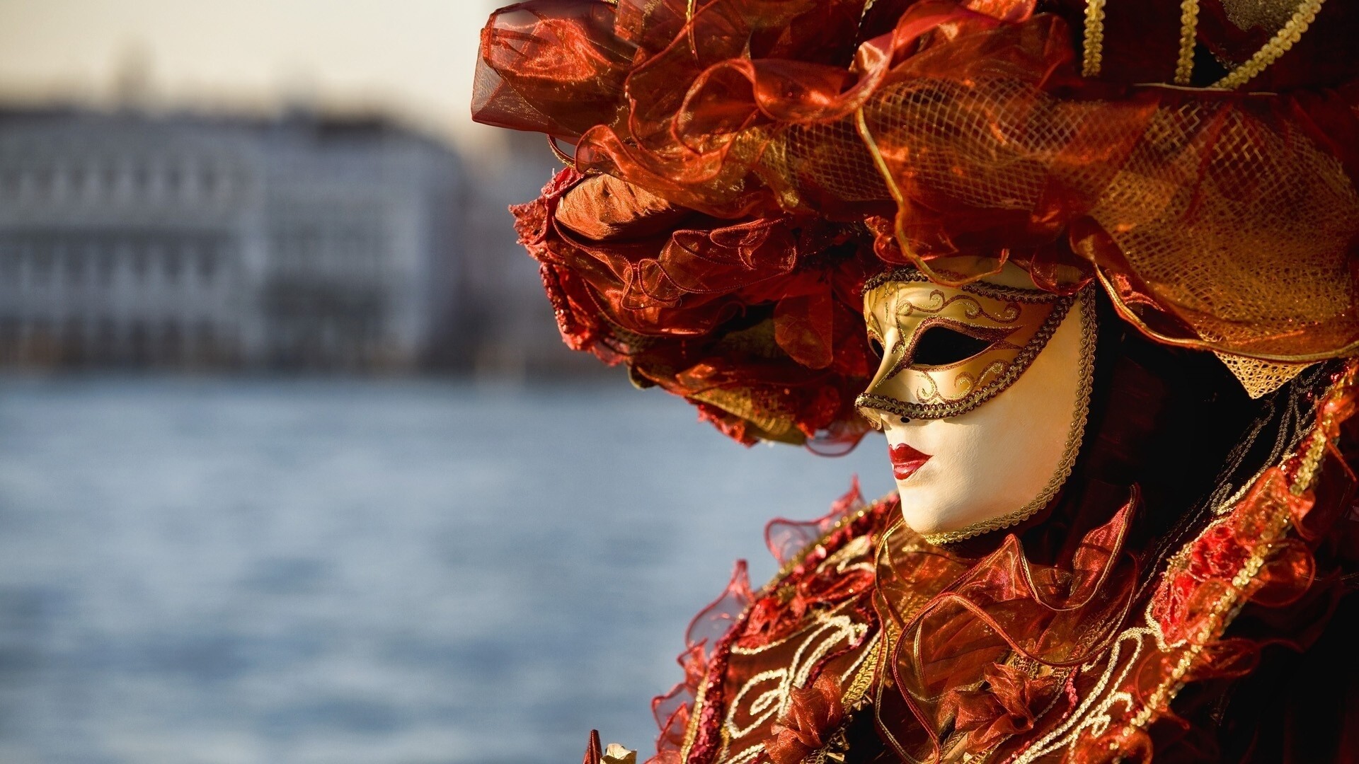 Carnival: The Carnevale di Venezia, One of the most famous carnivals around the world. 1920x1080 Full HD Wallpaper.