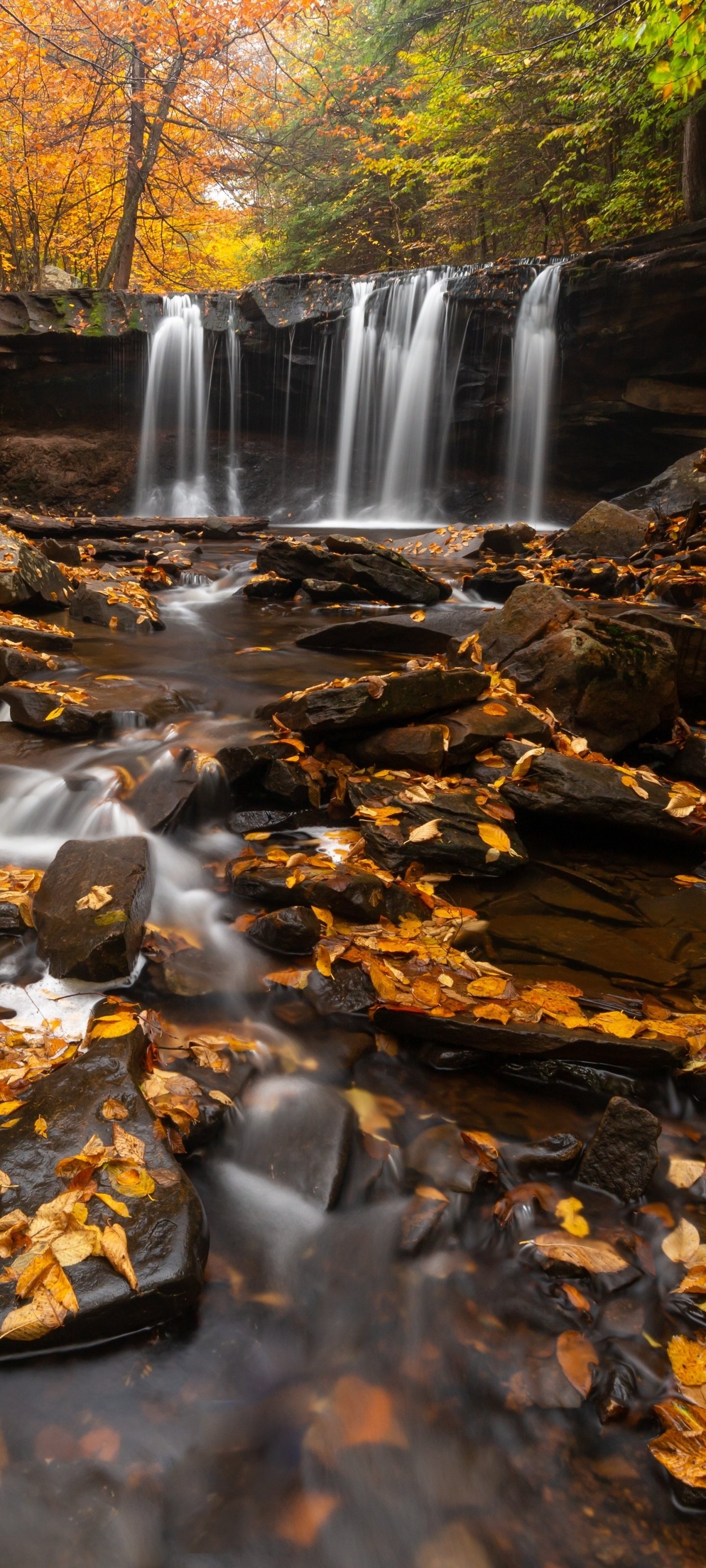 Pennsylvania travels, Earth waterfall, 1440x3200 HD Phone