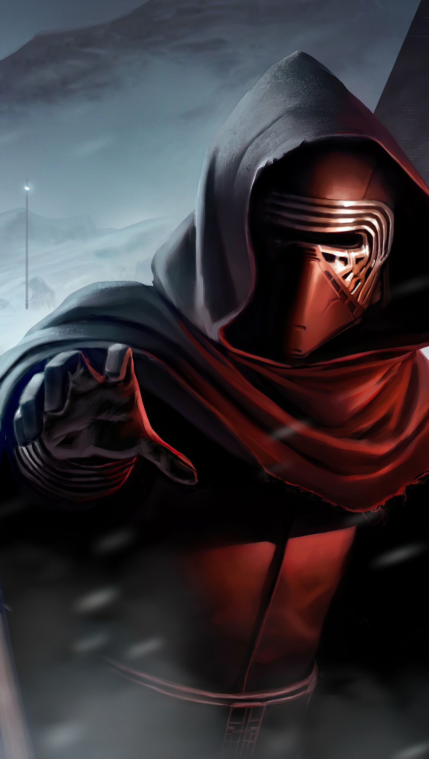 Star Wars: Kylo Ren, A dark warrior strong with the Force. 1420x2520 HD Background.