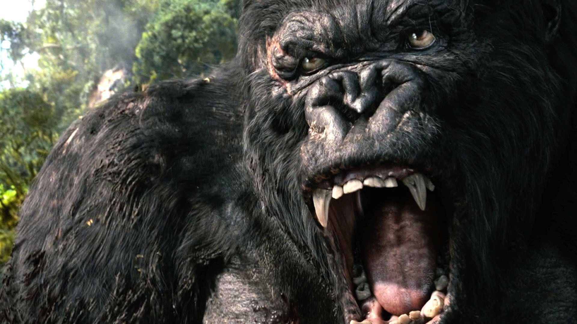 King Kong: The object of worship by the derelict human tribe on the Skull Island. 1920x1080 Full HD Wallpaper.