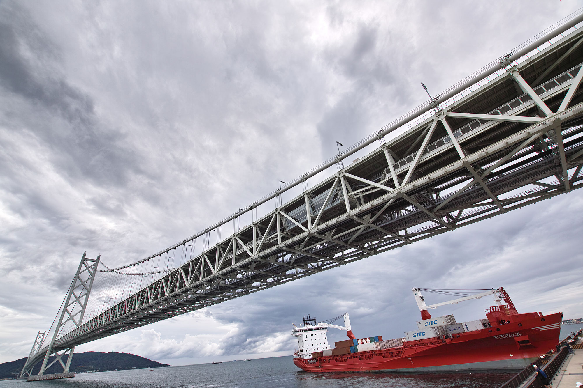 Inspecting suspension bridge, Longest bridge, Structural integrity, Testing procedures, 2000x1340 HD Desktop