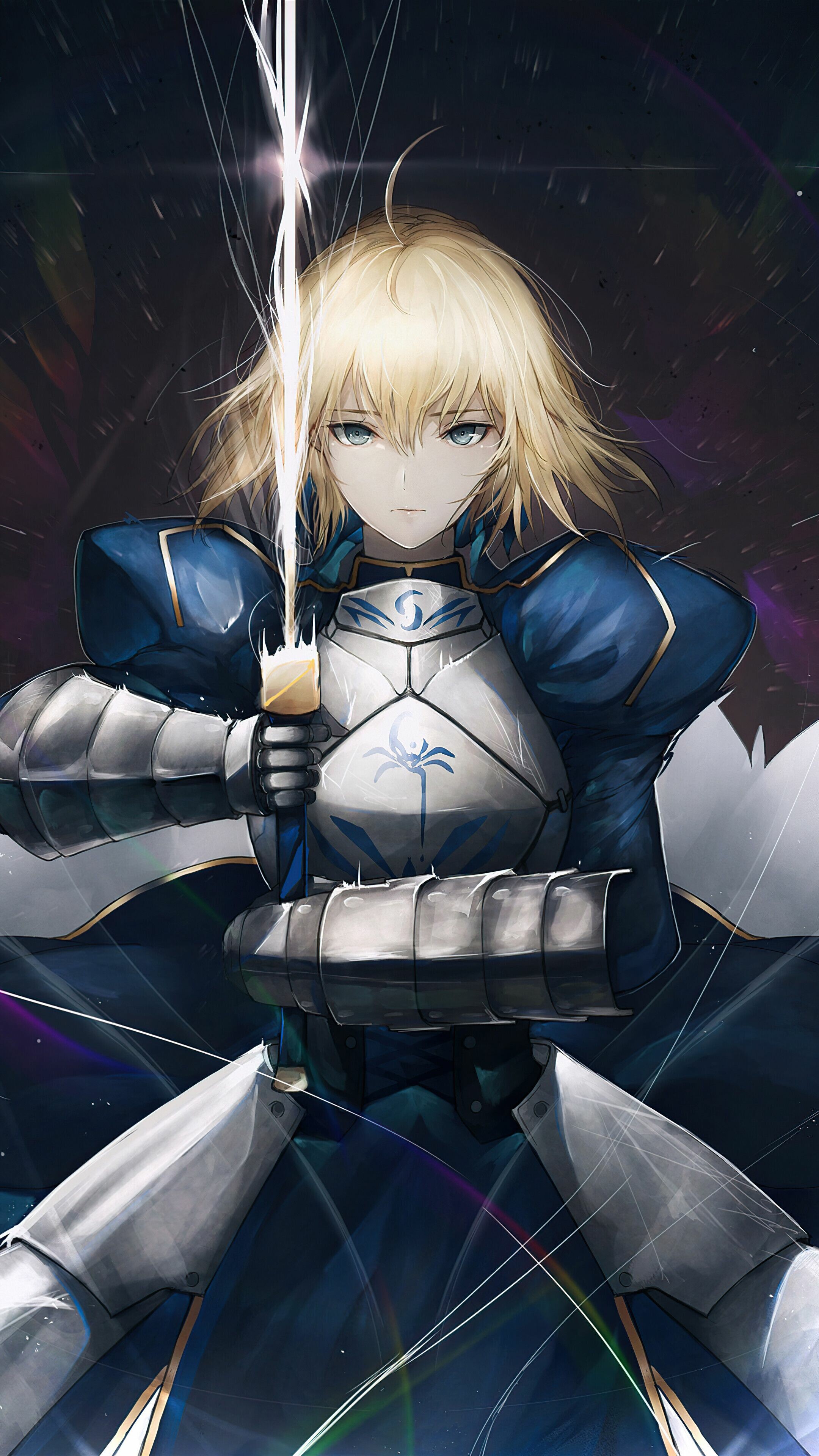 Fate/stay night: Heaven's Feel: Saber, Artoria Pendragon, The Saber-class Servant of Kiritsugu Emiya. 2160x3840 4K Background.