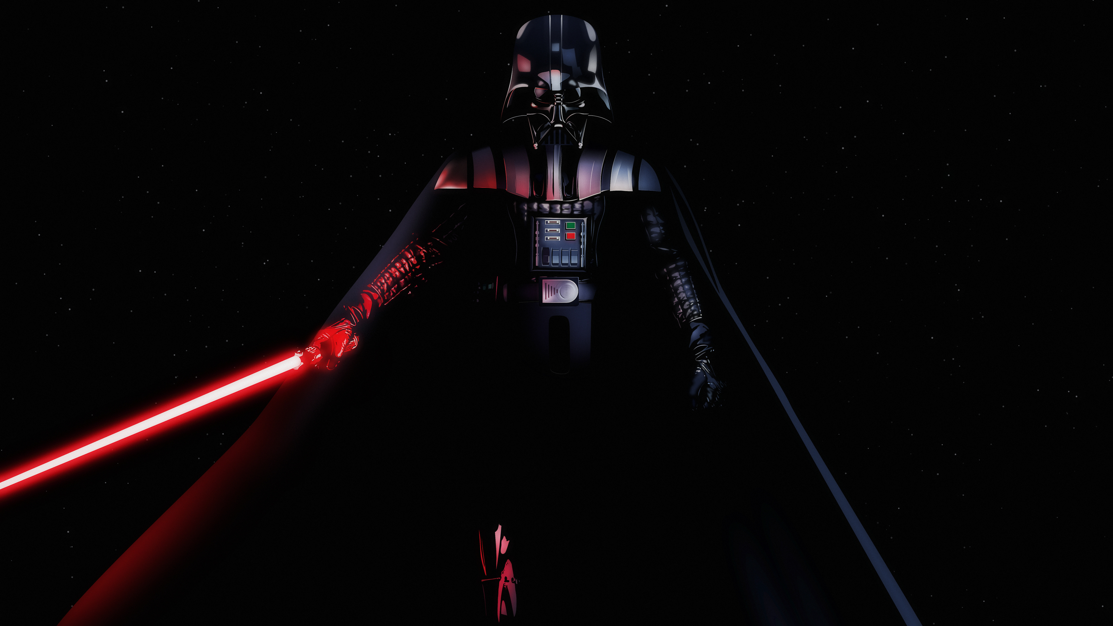 Darth Vader: Star Wars, Lightsaber, Lured to the dark side of the Force by Chancellor Palpatine. 3840x2160 4K Wallpaper.