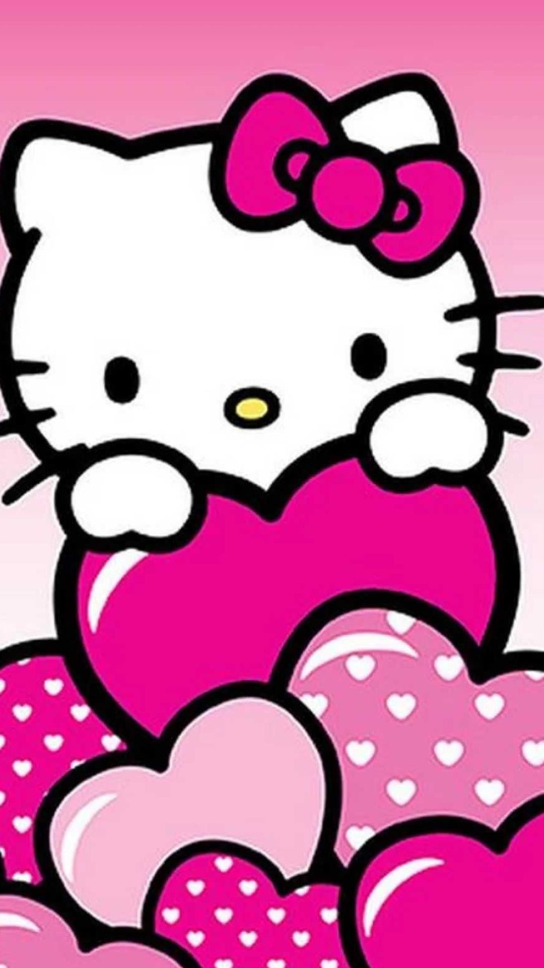 Hello Kitty: Appeared on a wide variety of products, including clothing, accessories, toys, and home appliances. 1080x1920 Full HD Background.