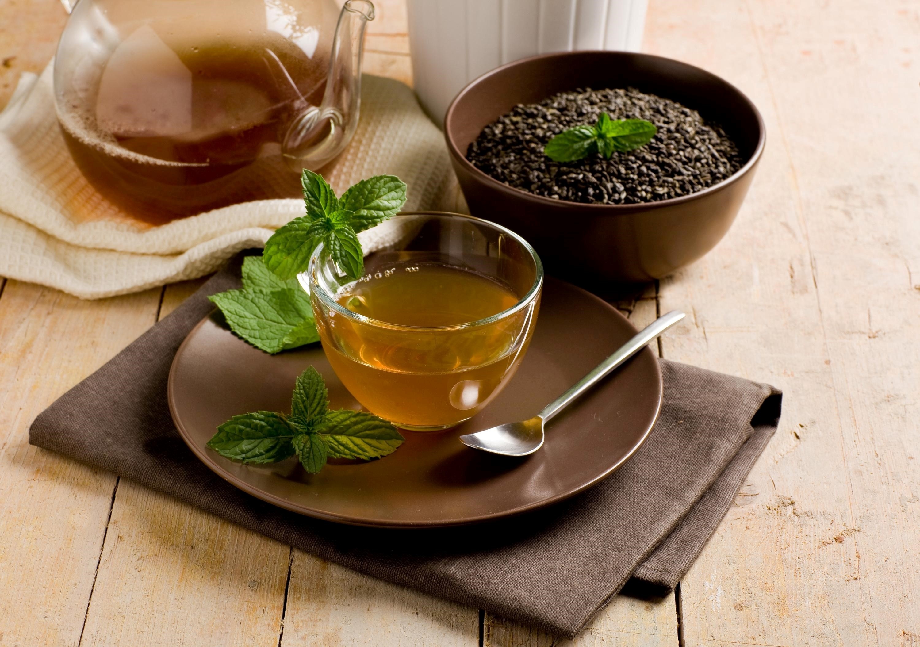 Tea: Beverage, Contains less caffeine than coffee. 3000x2110 HD Background.
