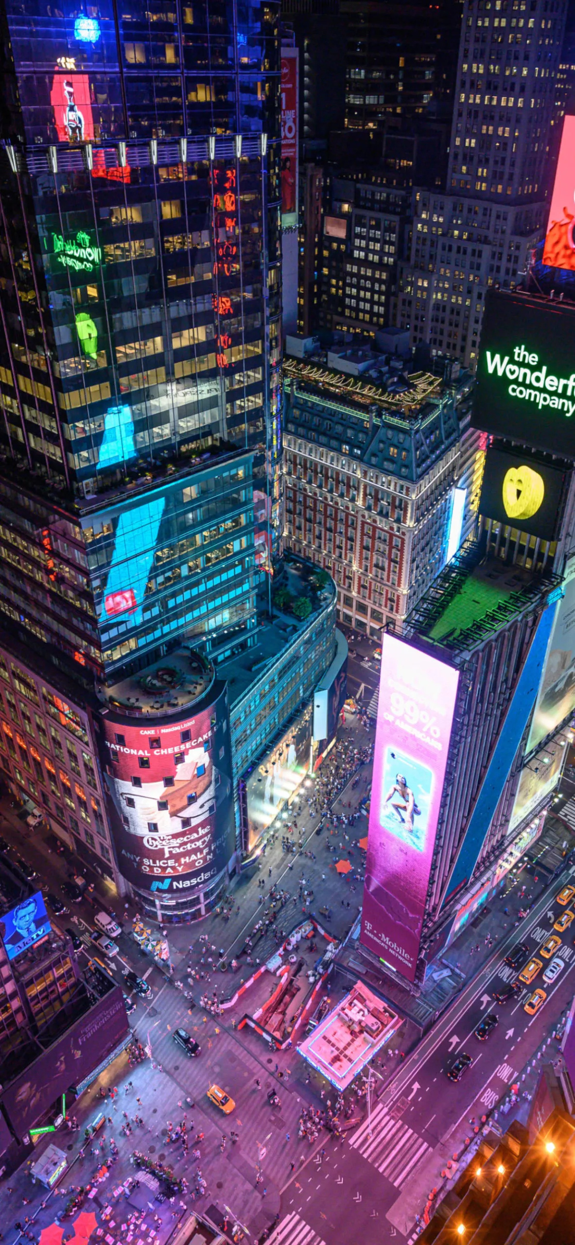 Times Square, iPhone wallpaper, Vibrant city scene, Urban beauty, 1190x2560 HD Phone