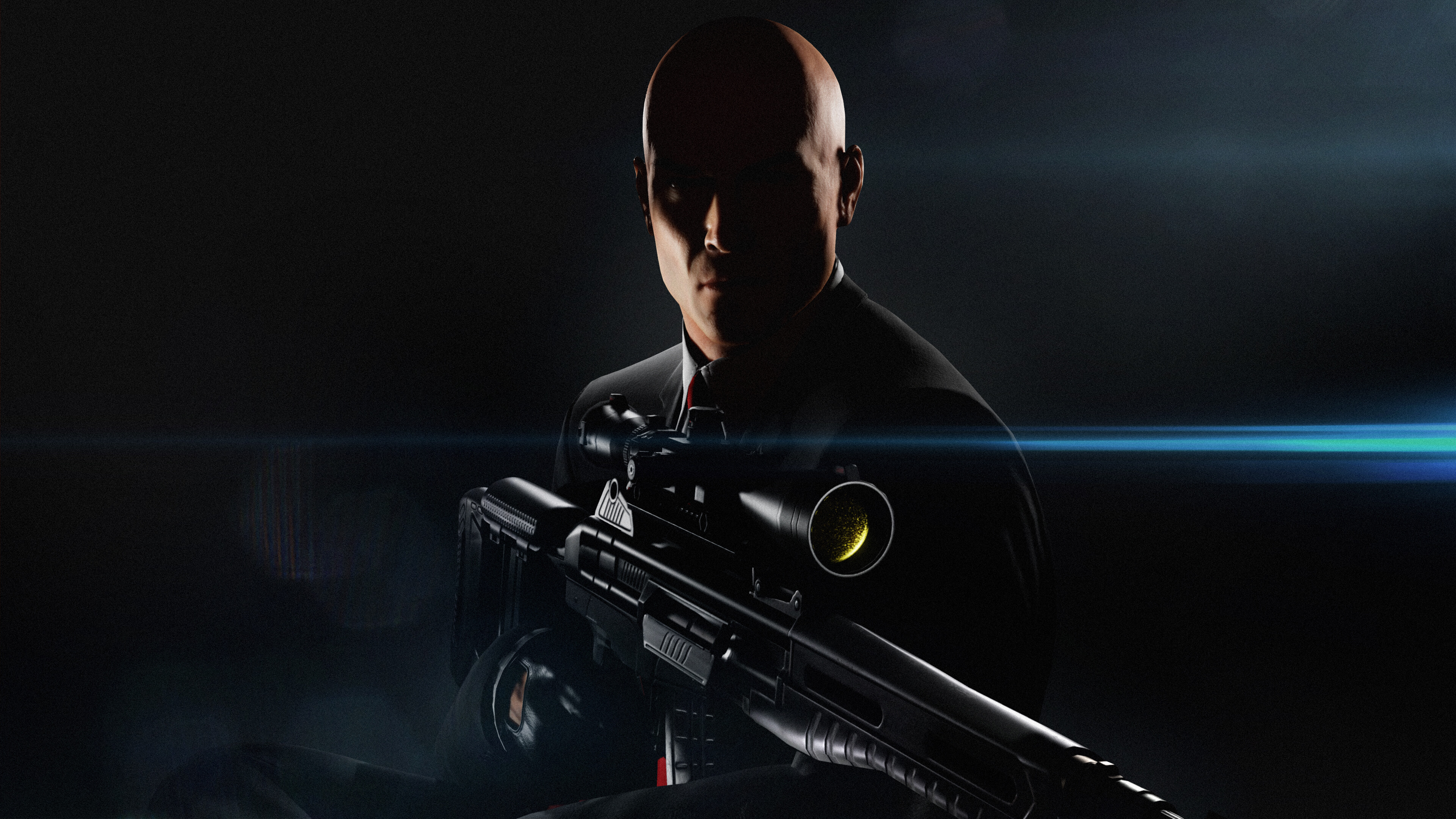 Hitman (Game): Agent 47, or simply known as 47, Voiced by David Bateson. 3840x2160 4K Wallpaper.
