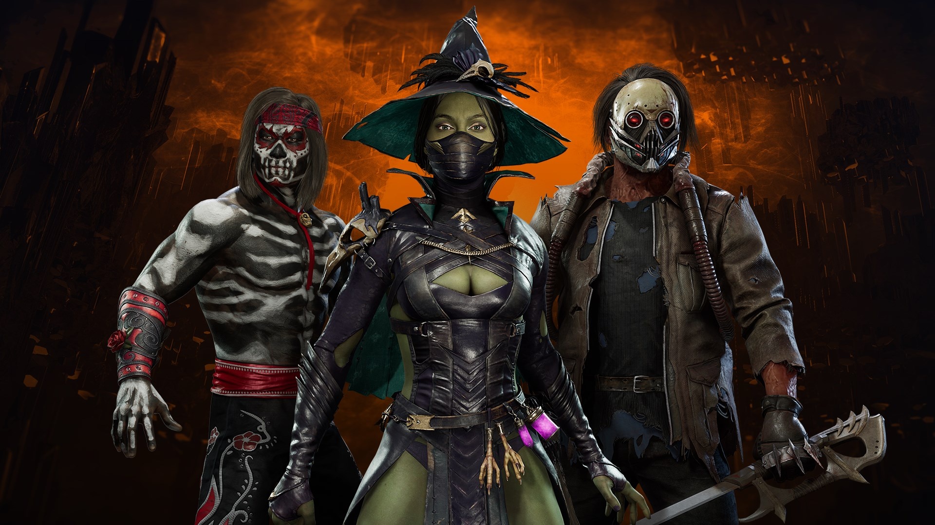 Mortal Kombat 11 Aftermath, New character skins, Halloween pack, Exciting additions, 1920x1080 Full HD Desktop