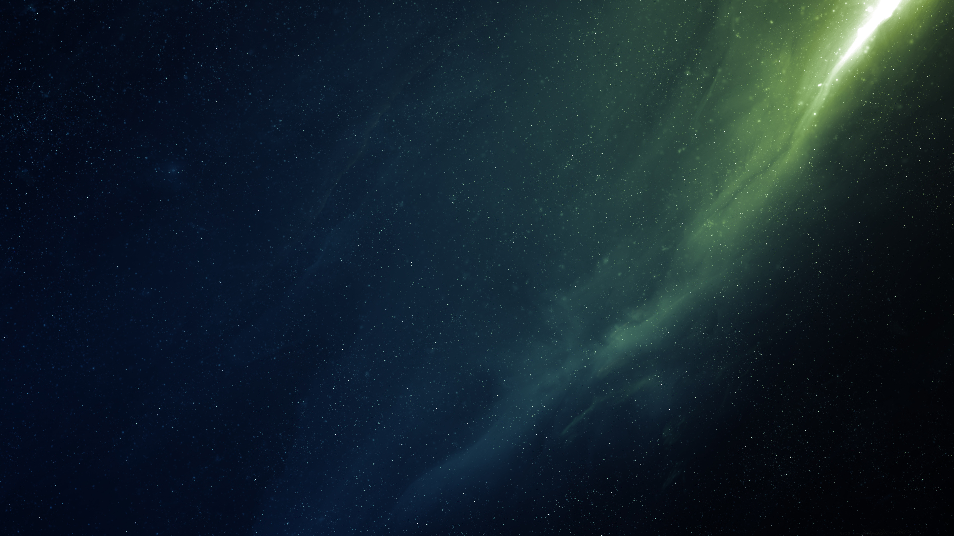Green Nebula: The star-forming region, The formations of gas, dust, and other materials clump together to form denser regions. 3840x2160 4K Wallpaper.