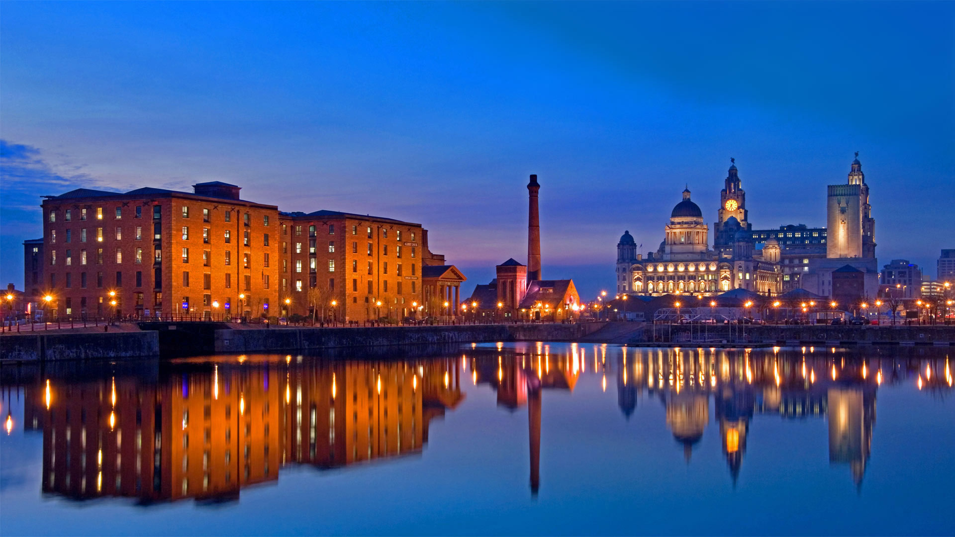 Liverpool Skyline, River Mersey, England city, Bing gallery, 1920x1080 Full HD Desktop