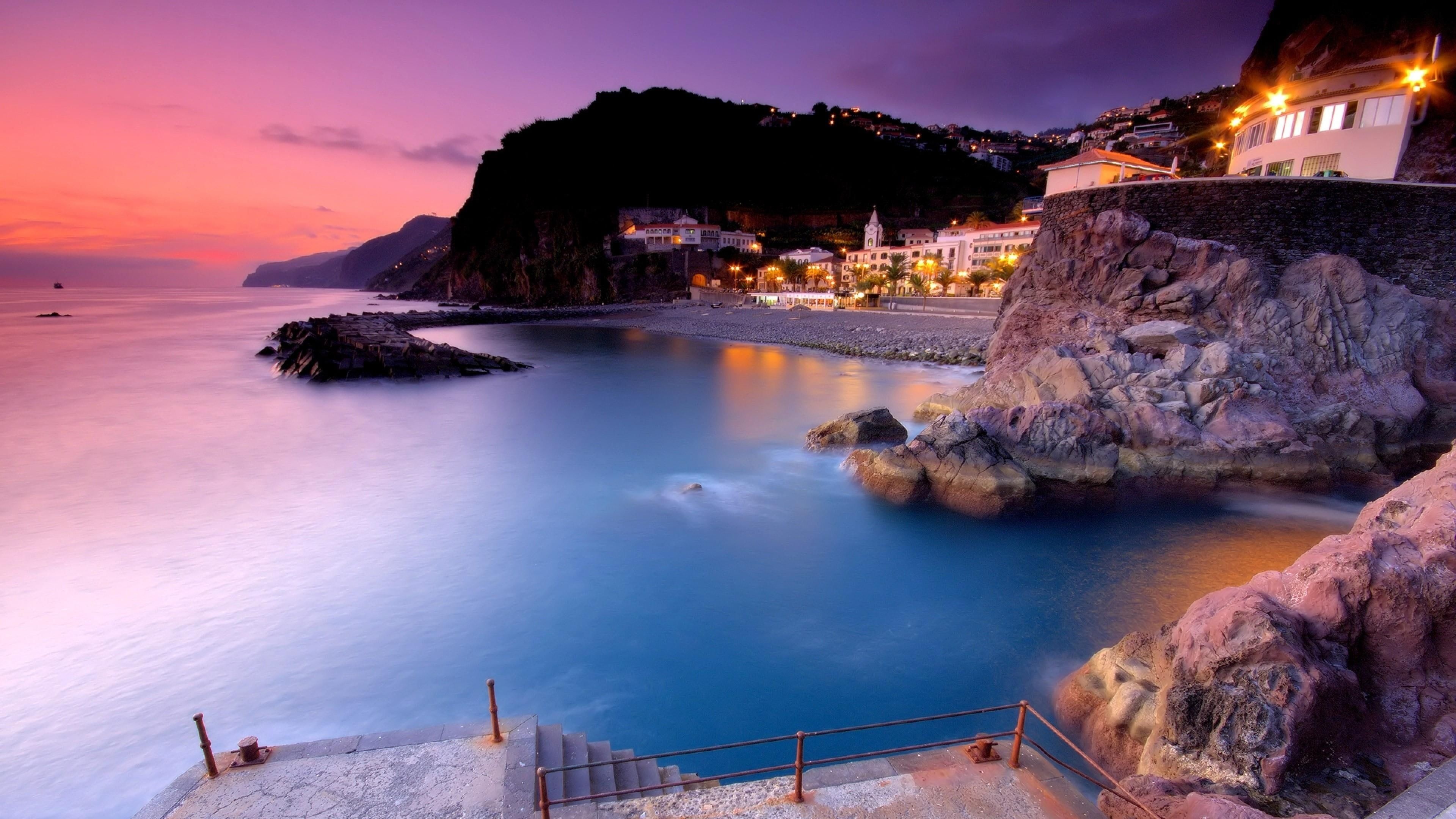 Madeira travels, Portugal's coast, Atlantic archipelago, Beautiful beaches, 3840x2160 4K Desktop