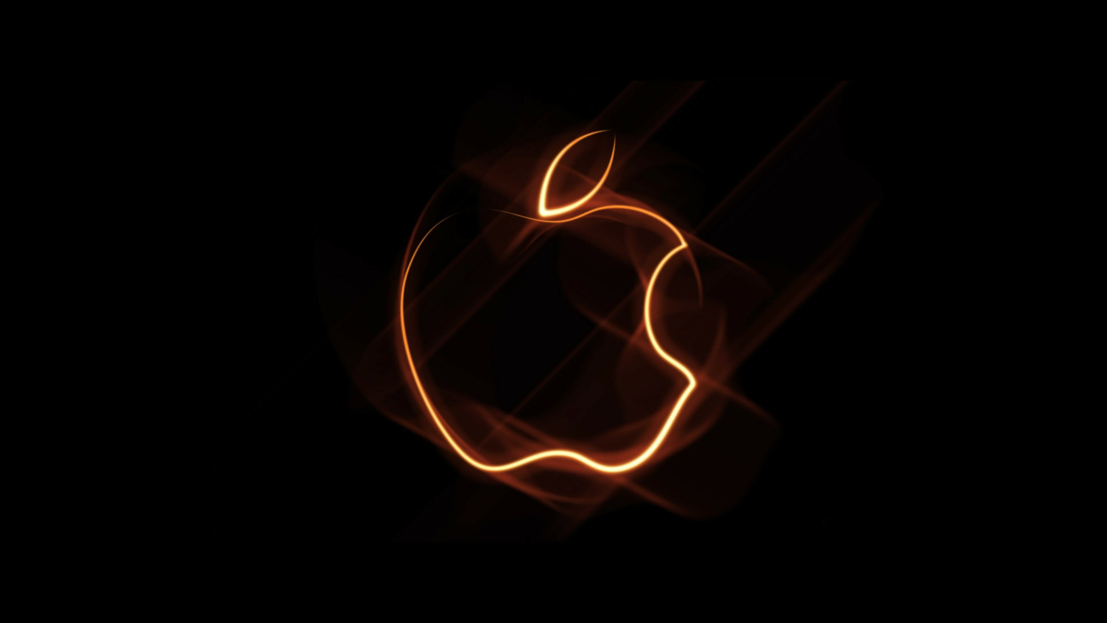Apple Logo: The company founded in 1976 by Steve Jobs, Steve Wozniak, and Ronald Wayne. 3840x2160 4K Wallpaper.