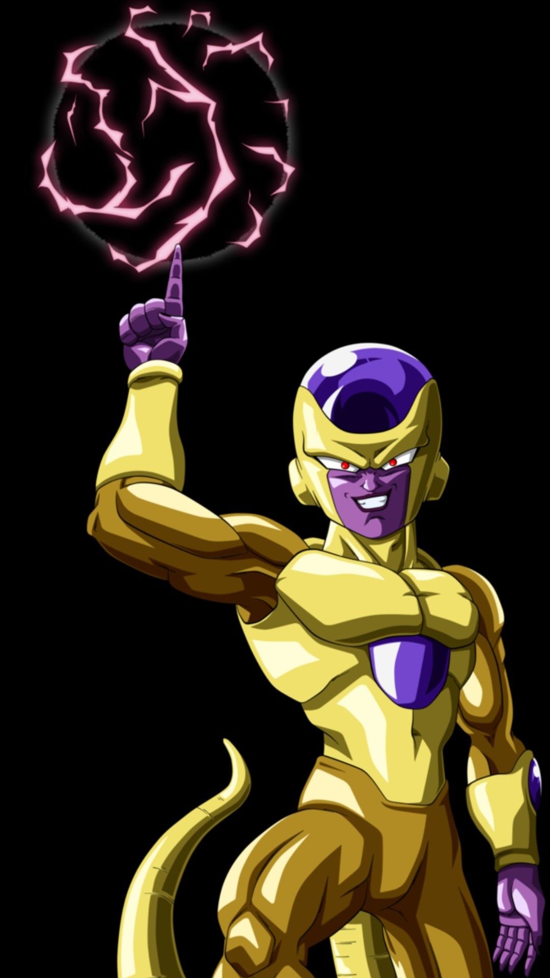 Golden Frieza: A broker who forcibly takes over planets to resell them, Charging a Death Ball, New Space-Time War Saga anime version. 1080x1920 Full HD Wallpaper.