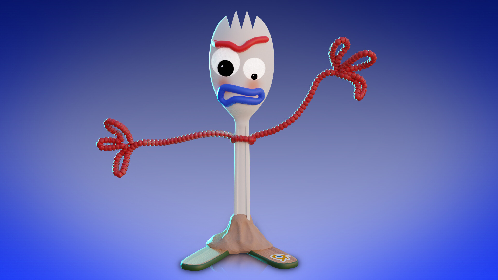 Toy Story 4 character, Steven LP, Forky's adventure, Heartwarming addition, 1920x1080 Full HD Desktop
