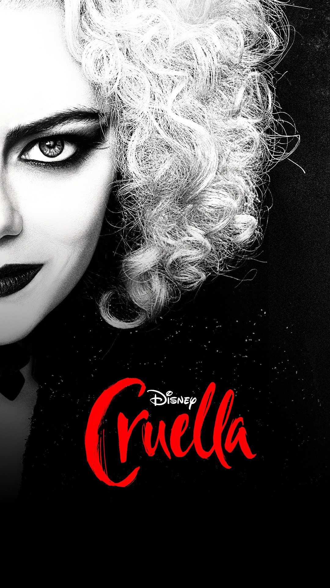 Cruella (2021): Estella has an extraordinary eye for fashion, She sews amazing disguises for herself and her partners in crime, with a bit of inspiration from a vintage store owner, Artie, played by John McCrea. 1080x1920 Full HD Wallpaper.