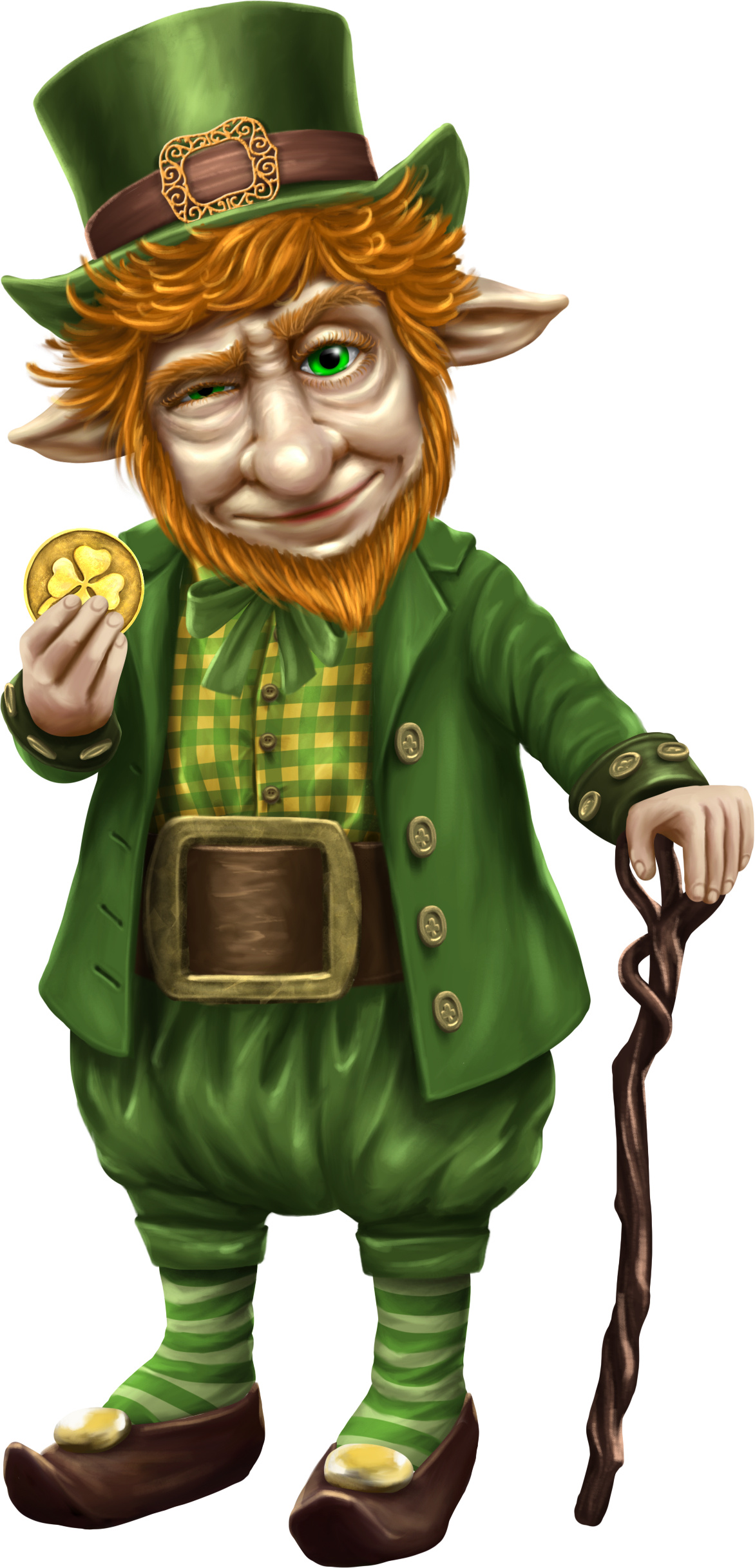 St. Patrick's Day art, Leprechaun illustration, Irish folklore, Fairy art, 1180x2440 HD Handy
