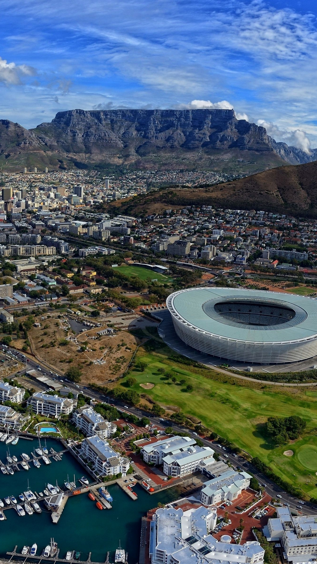 Cape Town, Table Mountain Stadium, South Africa, 1080x1920 Full HD Phone