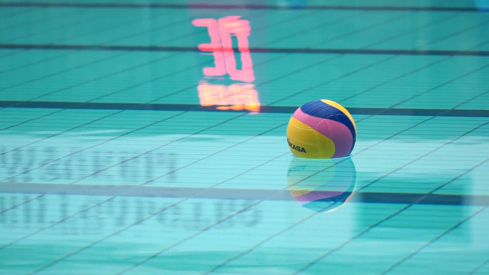 Water Polo: A Mikasa swim sports ball, Equipment for competitions in swimming pools. 1920x1080 Full HD Wallpaper.