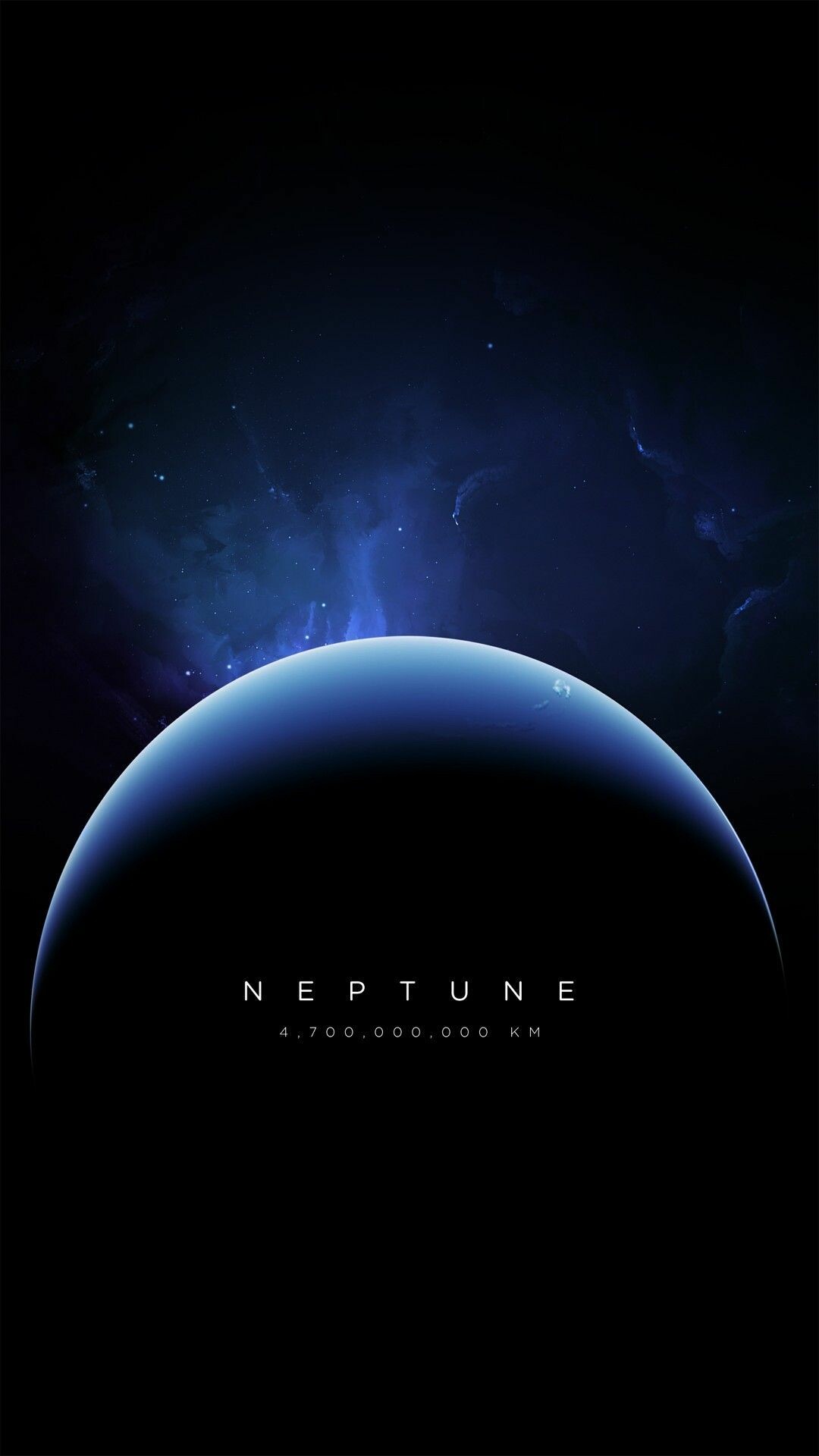 Neptune: Space, Astronomy, The planet is 3.9 times bigger and has 17 times as much mass compared to the Earth. 1080x1920 Full HD Background.