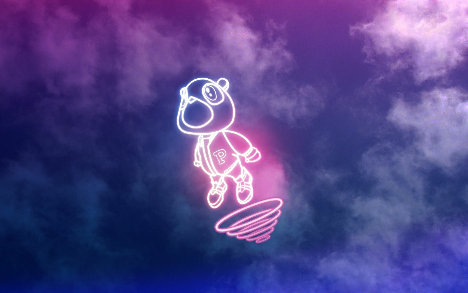Kanye West: Yeezus, Music album, Neon, Illustration. 1920x1200 HD Background.