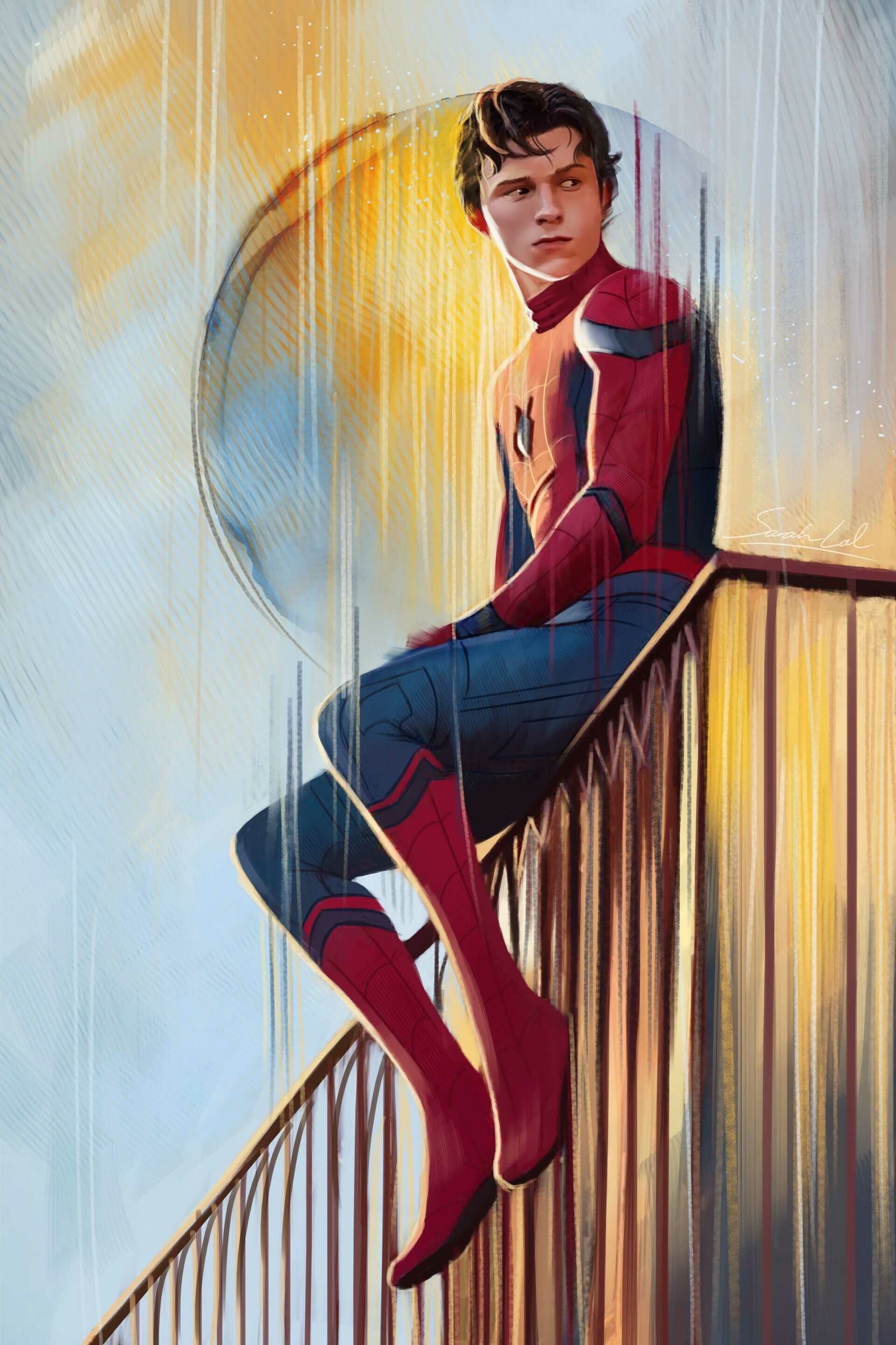 Tom Holland: Achieved international recognition playing Spider-Man, Peter Parker. 1920x2880 HD Background.