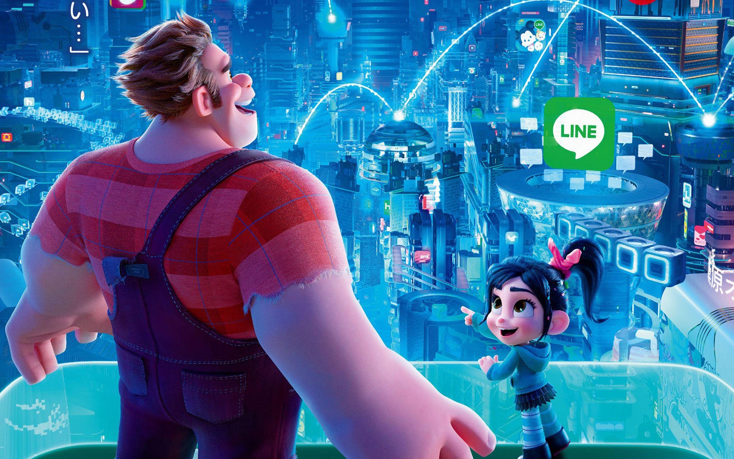 Ralph Breaks the Internet, Animated film, Wreck It Ralph, Colourful imagery, 2880x1800 HD Desktop