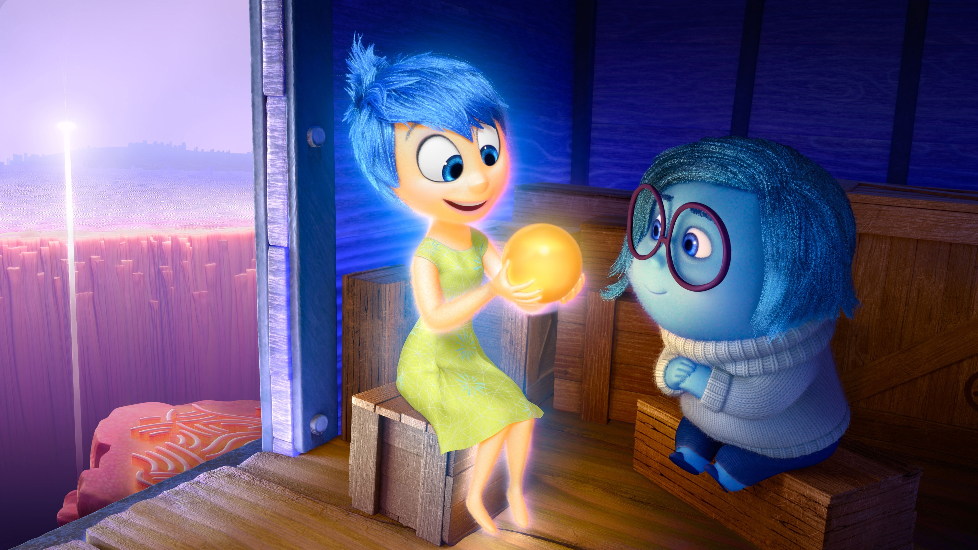 48 joy Inside Out wallpaper, Joy character, Pixar animation, Emotions, 3840x2160 4K Desktop