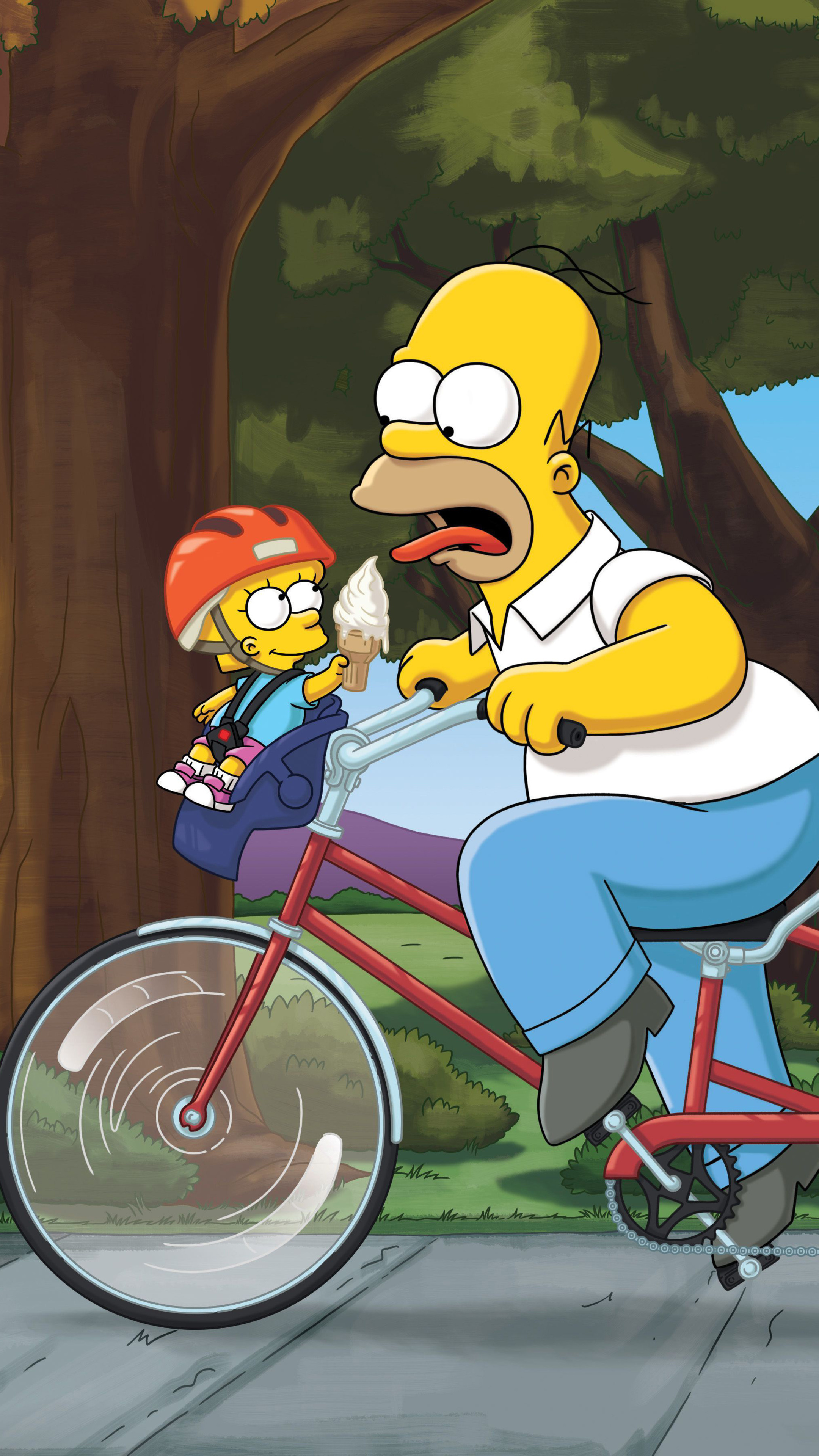 Homer Simpson, Animation, Simpsons family, Sony Xperia, 2160x3840 4K Phone