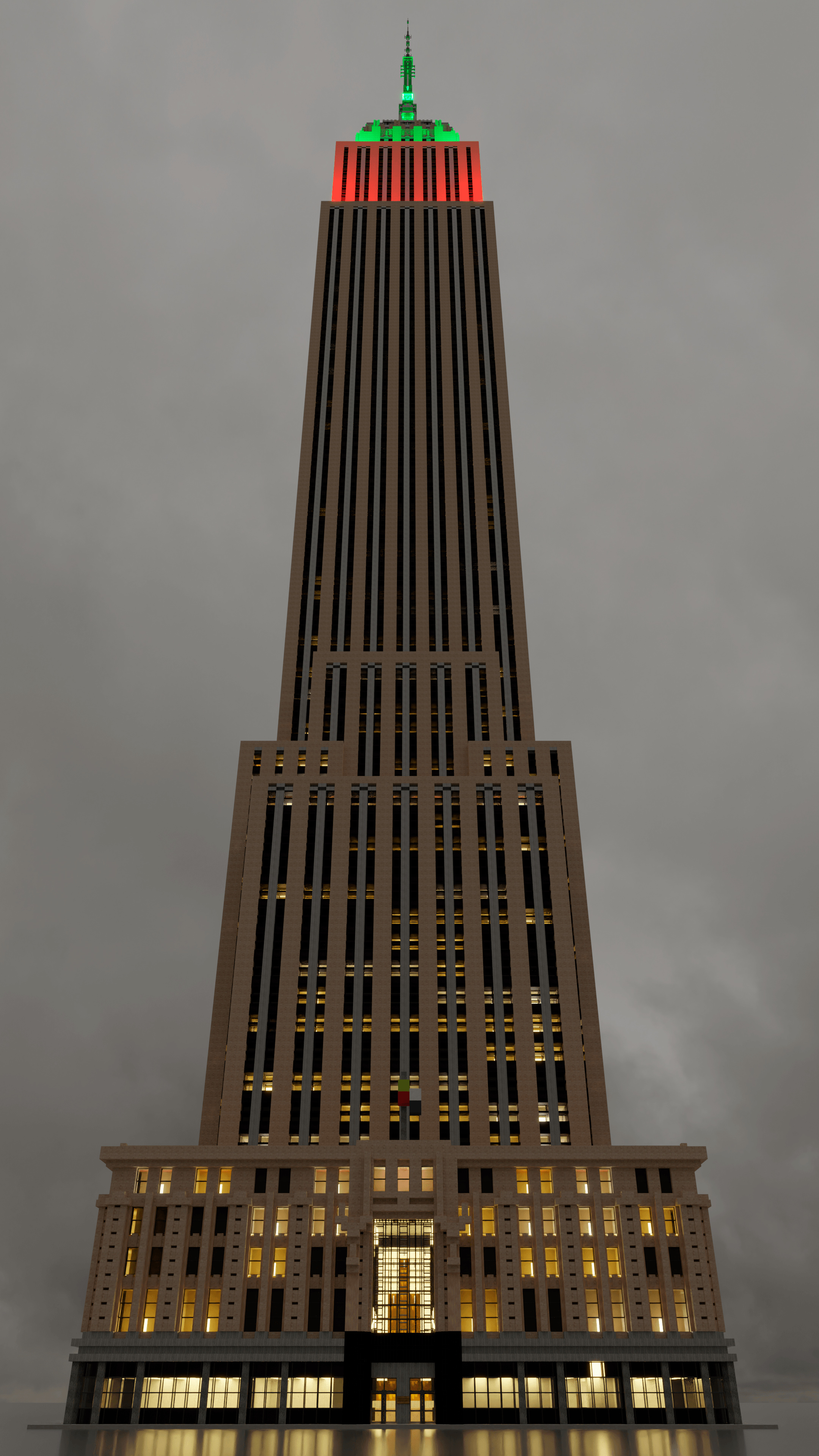 Built the Empire State Building, Minecraft, Gaming, Creative achievement, 2160x3840 4K Handy