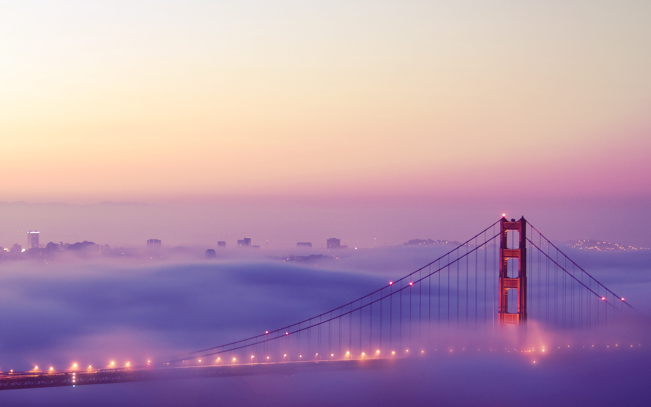 San Francisco Skyline, Travels, Fog wallpapers, Top free, 2560x1600 HD Desktop