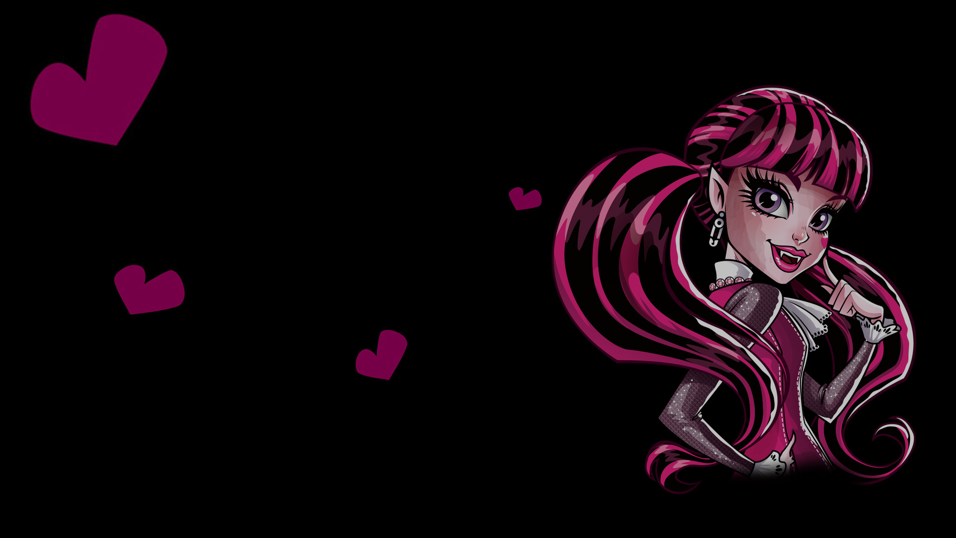 Monster High: Draculaura, Voiced by Debi Derryberry from 2010 to 2018. 1920x1080 Full HD Background.