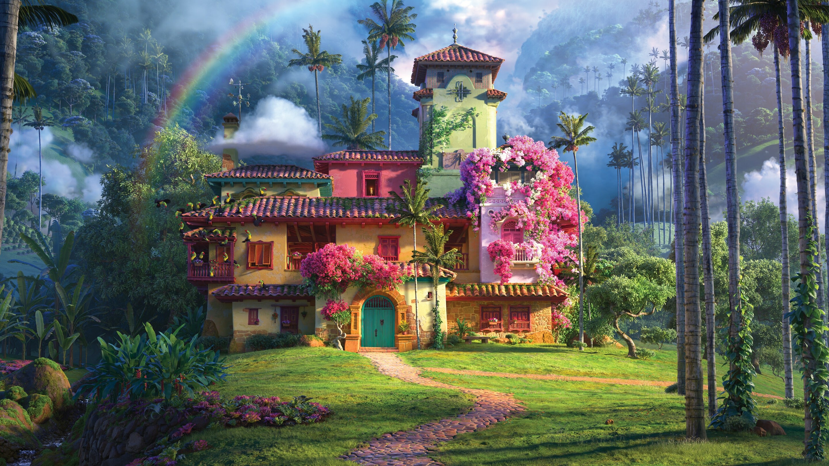 Encanto: Walt Disney Animation Studio's 60th feature, Magical house. 2880x1620 HD Background.