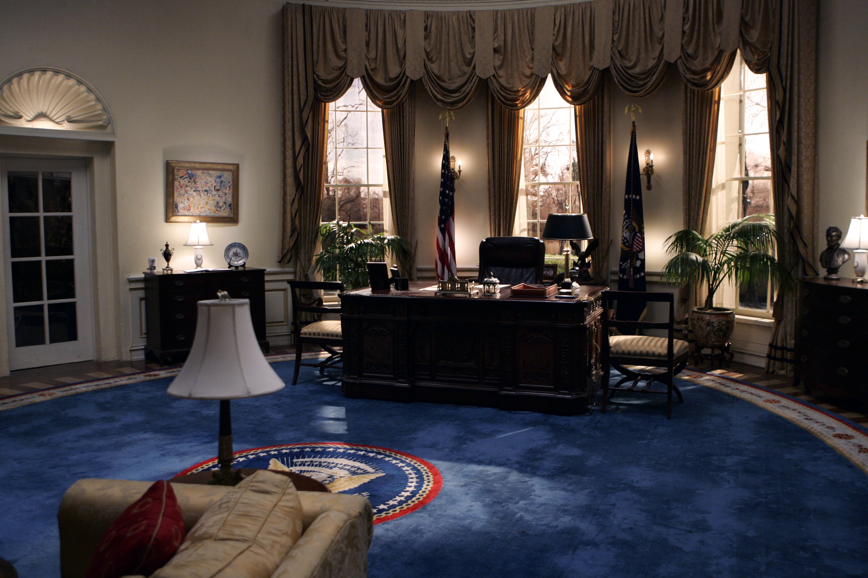 The West Wing (TV Series): The Oval Office, The formal working space of the President of the United States. 3000x2000 HD Background.