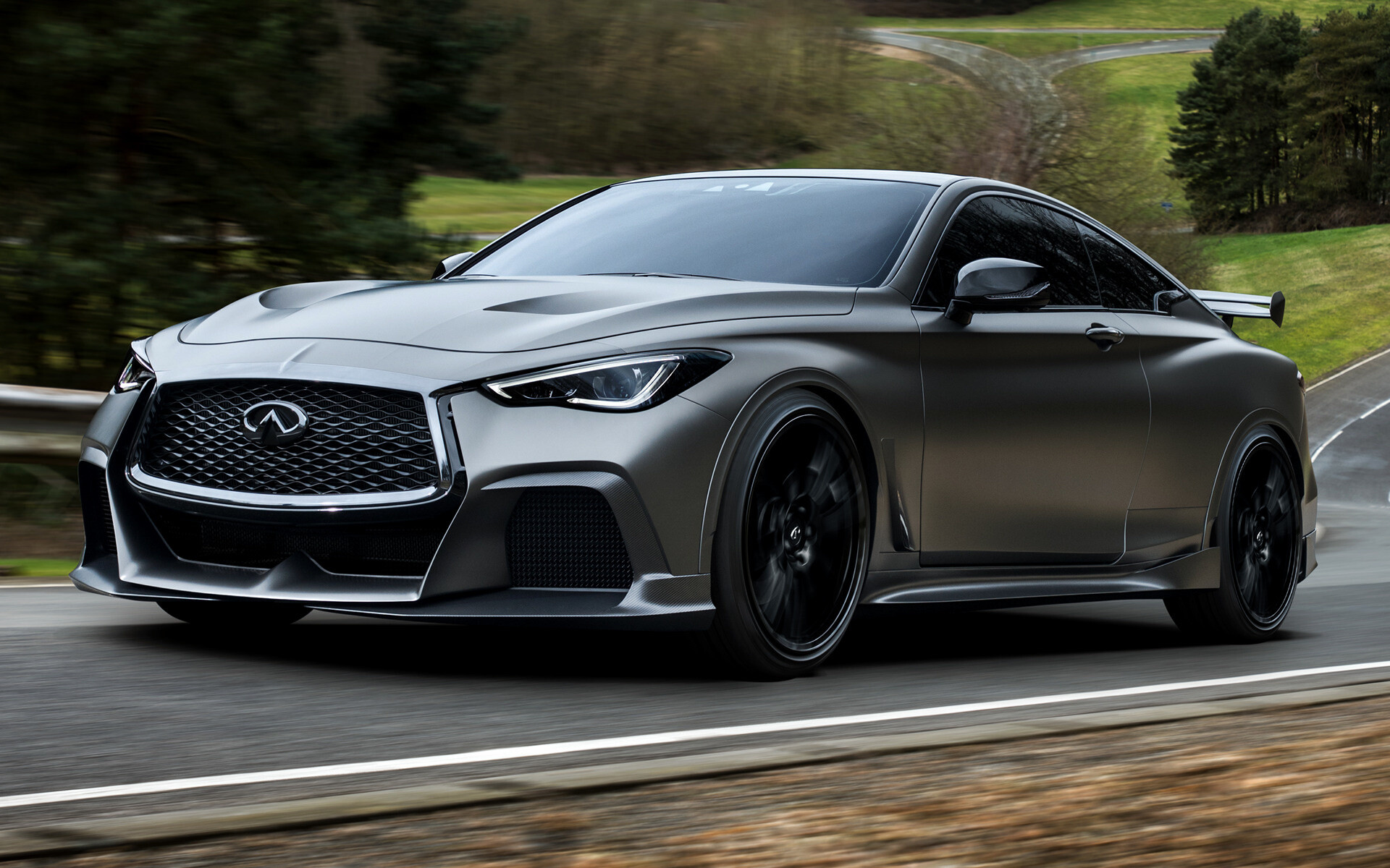 Infiniti: Q60 Project Black S Concept, The dual hybrid Energy Recovery System. 1920x1200 HD Background.