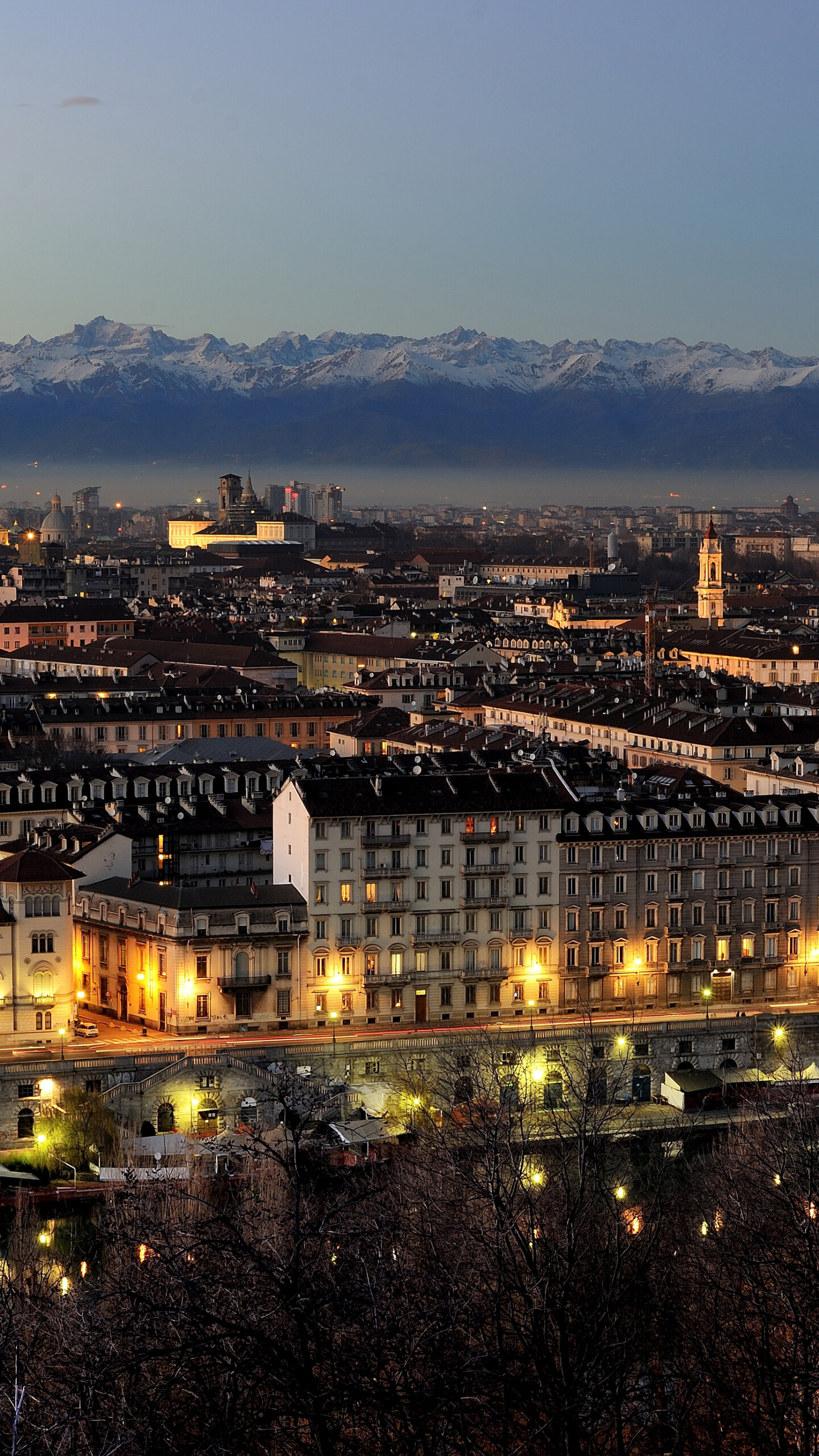 Turin: A city and an important business and cultural center in Northern Italy. 1440x2560 HD Background.