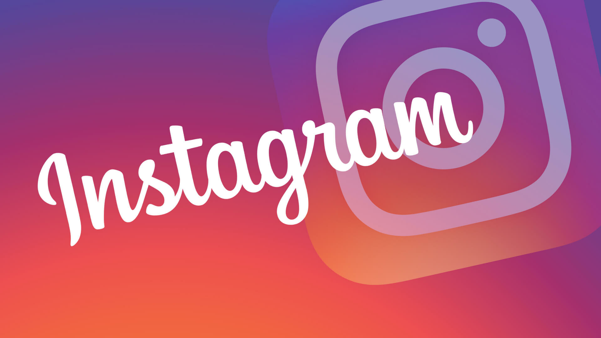 Instagram: App for sharing photos instantly, Logo. 1920x1080 Full HD Background.