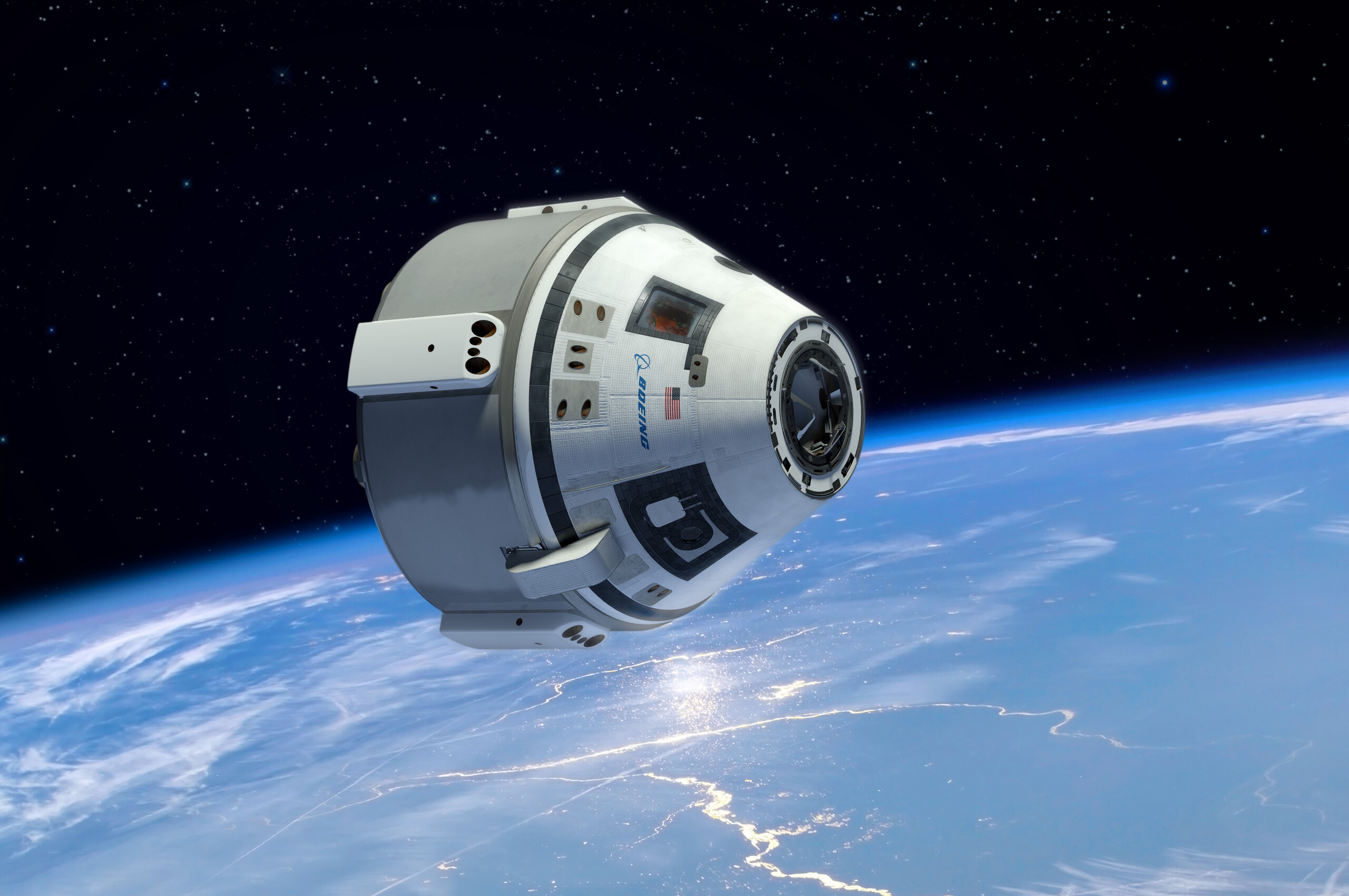 Space Tourism: Commercial Crew Program, Boeing CST 100 Starliner, Low Earth orbit. 2560x1700 HD Wallpaper.
