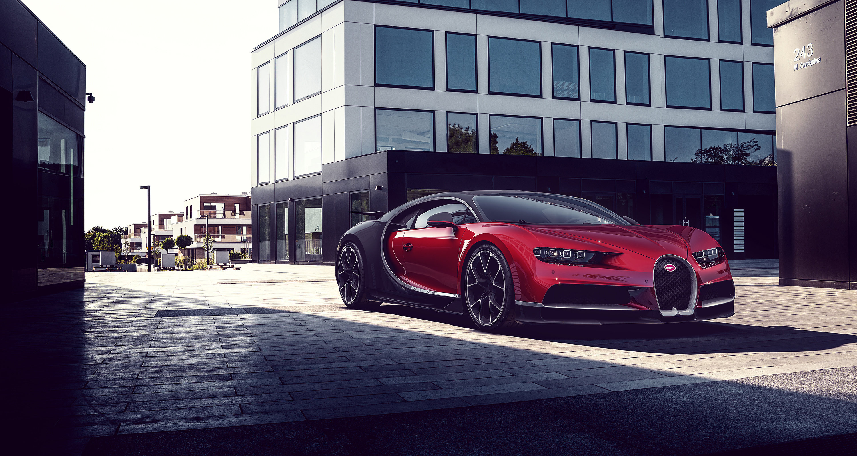 Bugatti Chiron, Red beauty, Car wallpapers, High definition, 3000x1600 HD Desktop
