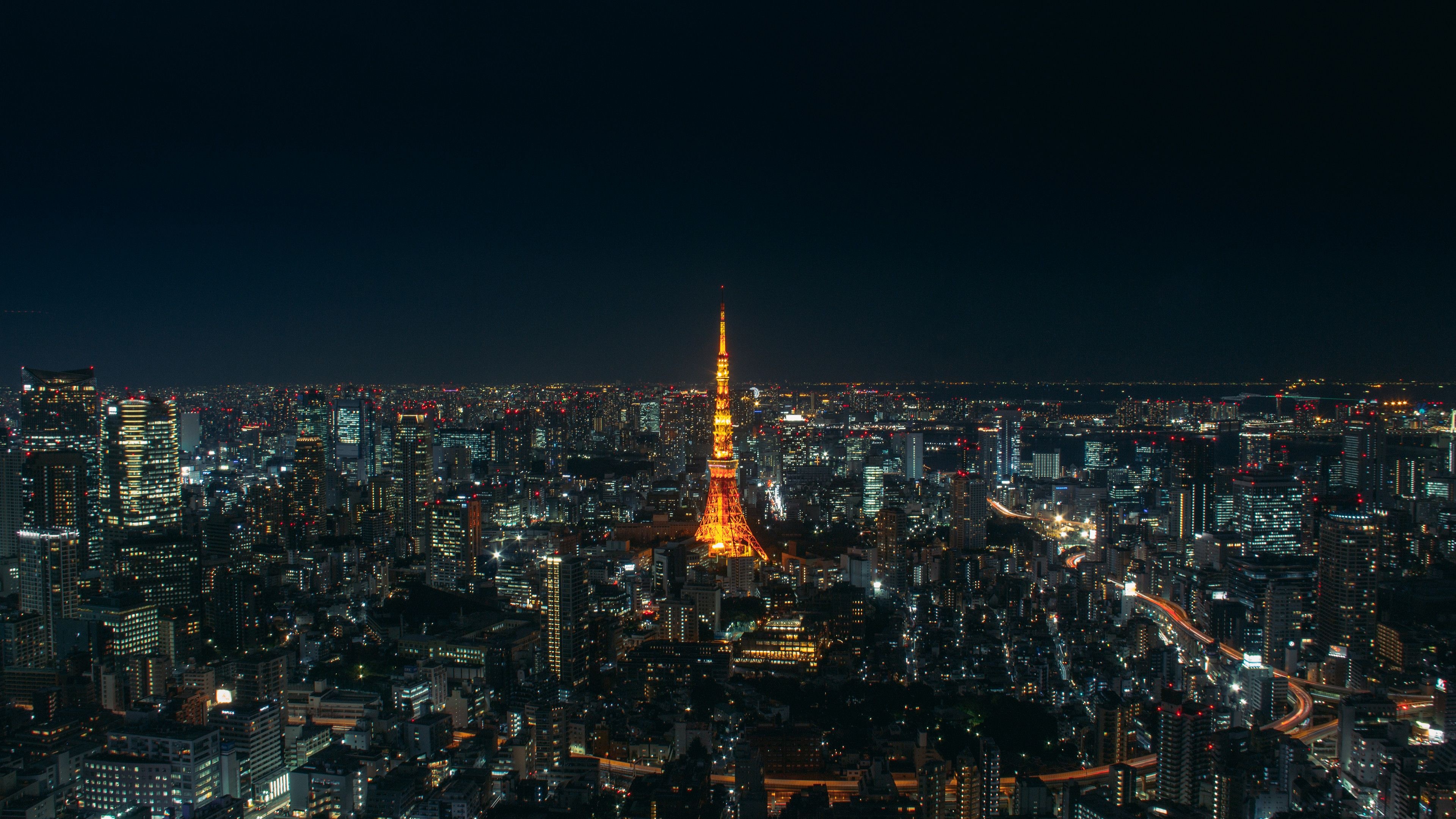 Tokyo Tower, Sky Lord wallpapers, Tokyo aerial view, Skyscraper fascination, 3840x2160 4K Desktop