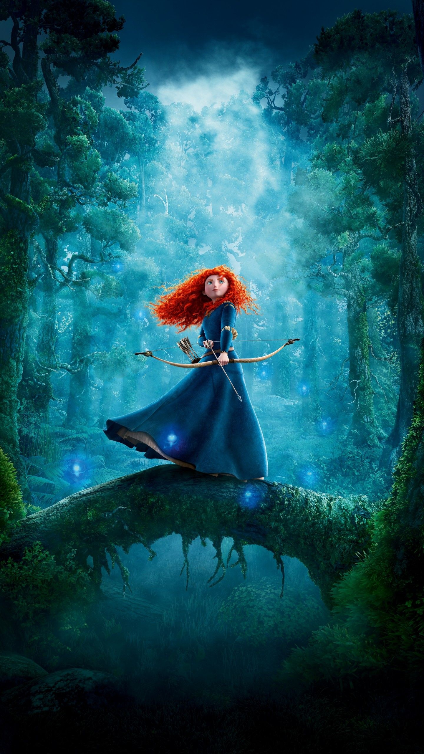 Princess Merida, Brave, Animation, Disney, 1440x2560 HD Phone