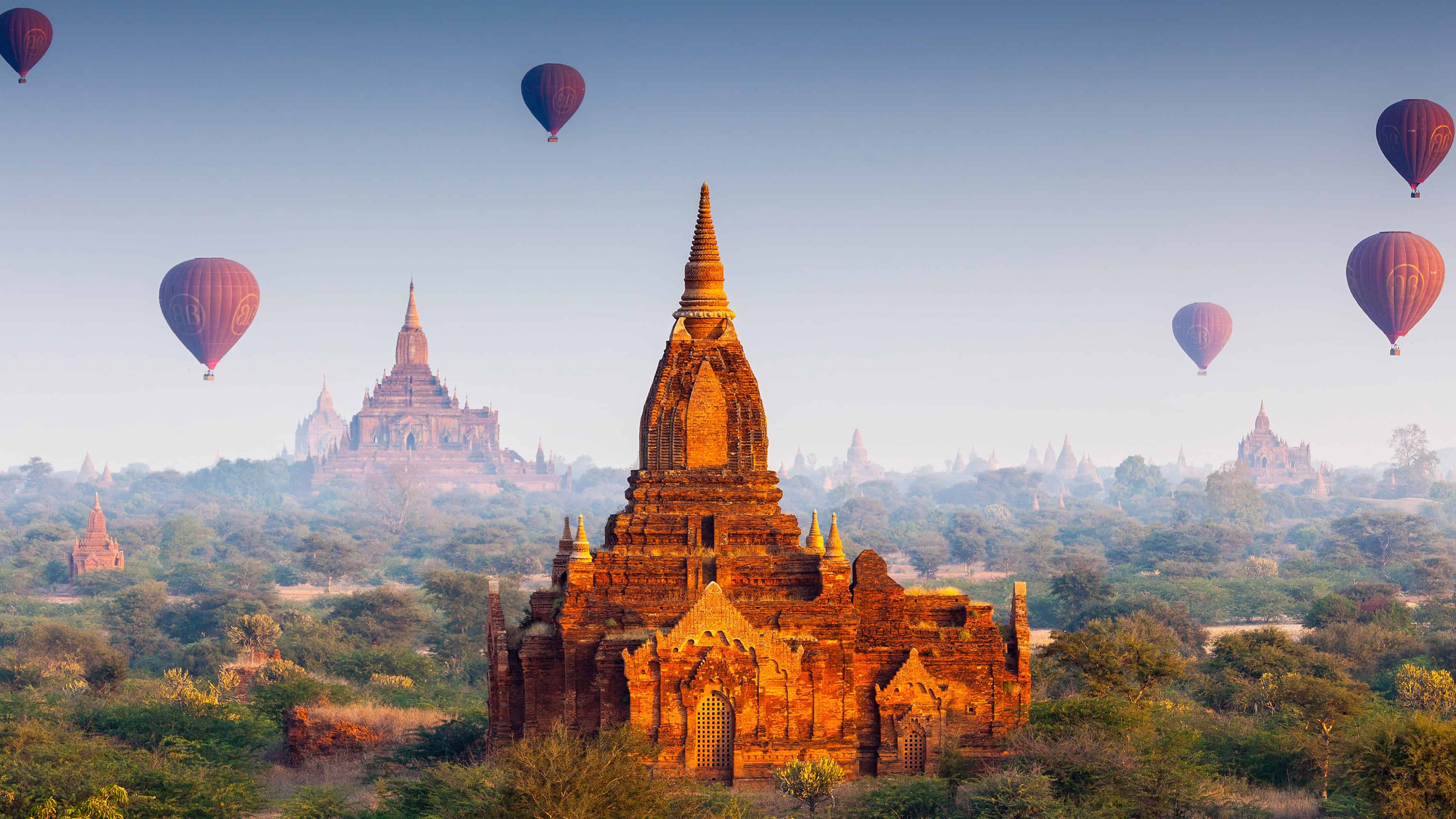 Bagan, Stunning wallpapers, Scenic backgrounds, 3840x2160 4K Desktop