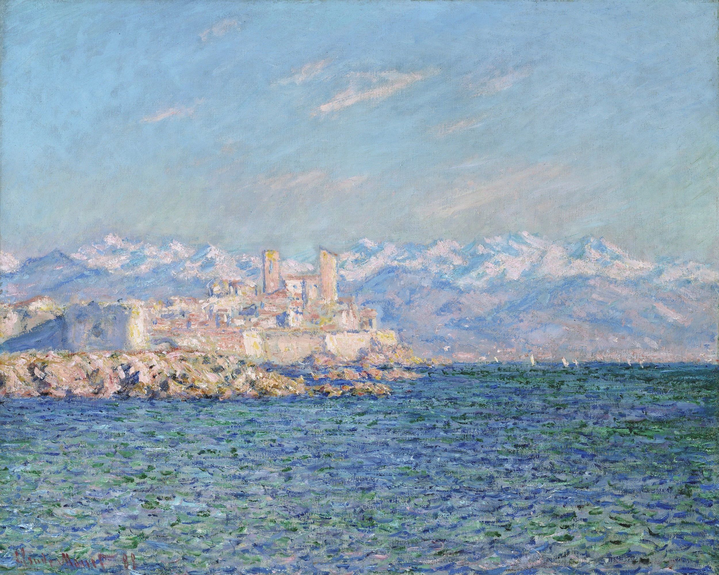 Impressionist, Sea, Village, Claude Monet, 2500x2000 HD Desktop