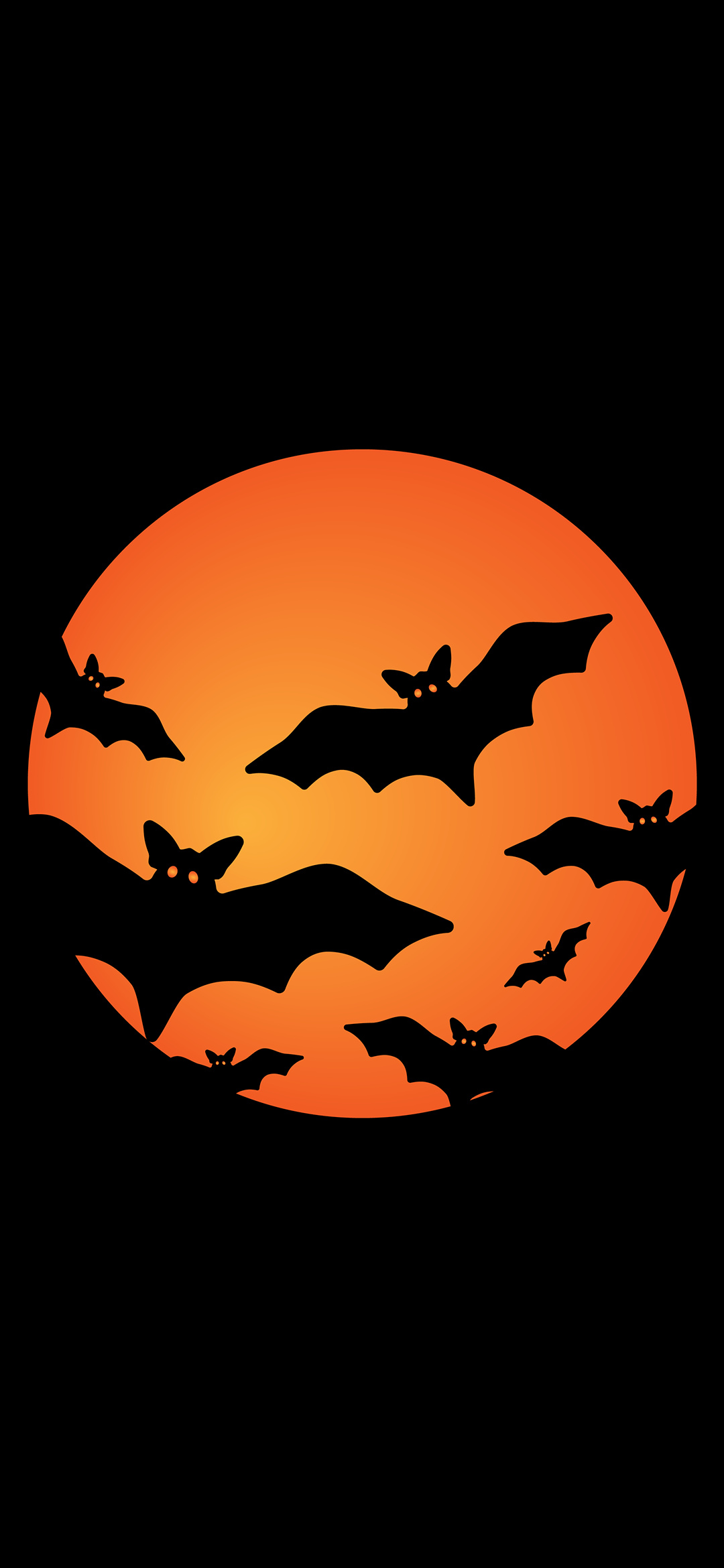 Orange bats festival, Bat graphics, Free image download, Vibrant wallpaper, 1080x2340 HD Handy