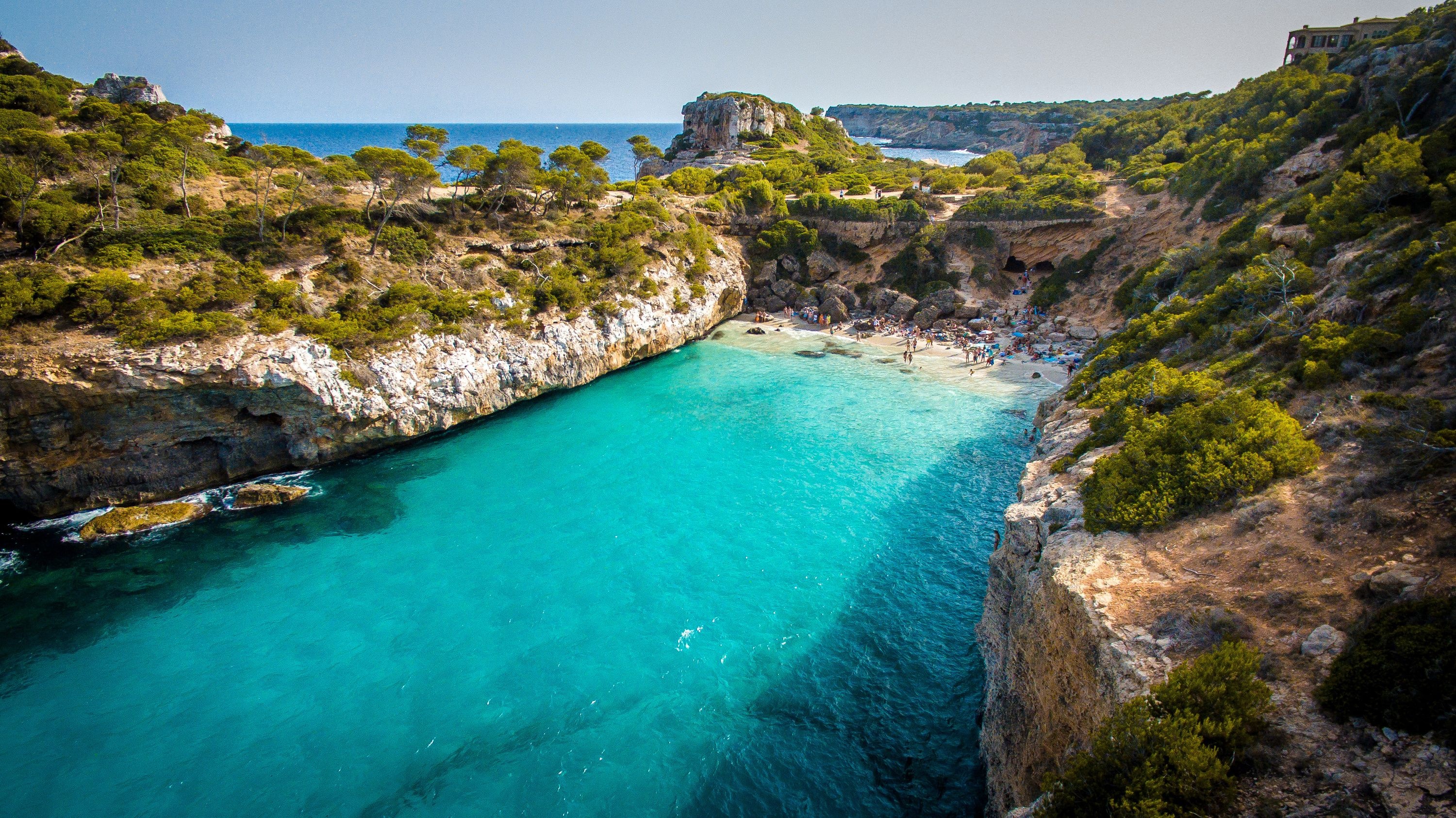 Bluesea in Mallorca, Official website, Stunning coastline, Mediterranean beauty, 3000x1690 HD Desktop